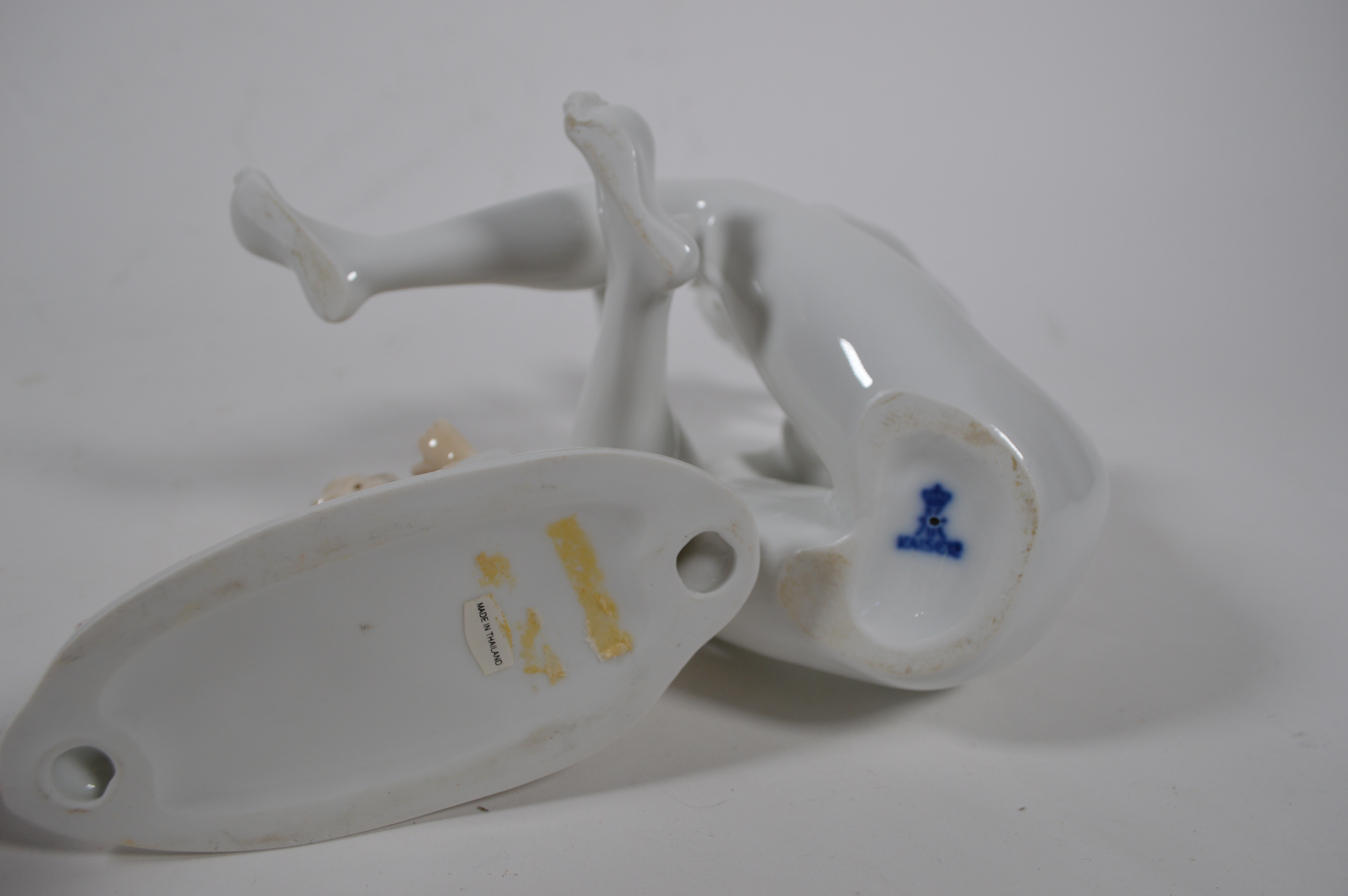 Kaiser Woman Flute Player Porcelain Figurine and Other Ballerina Figurine