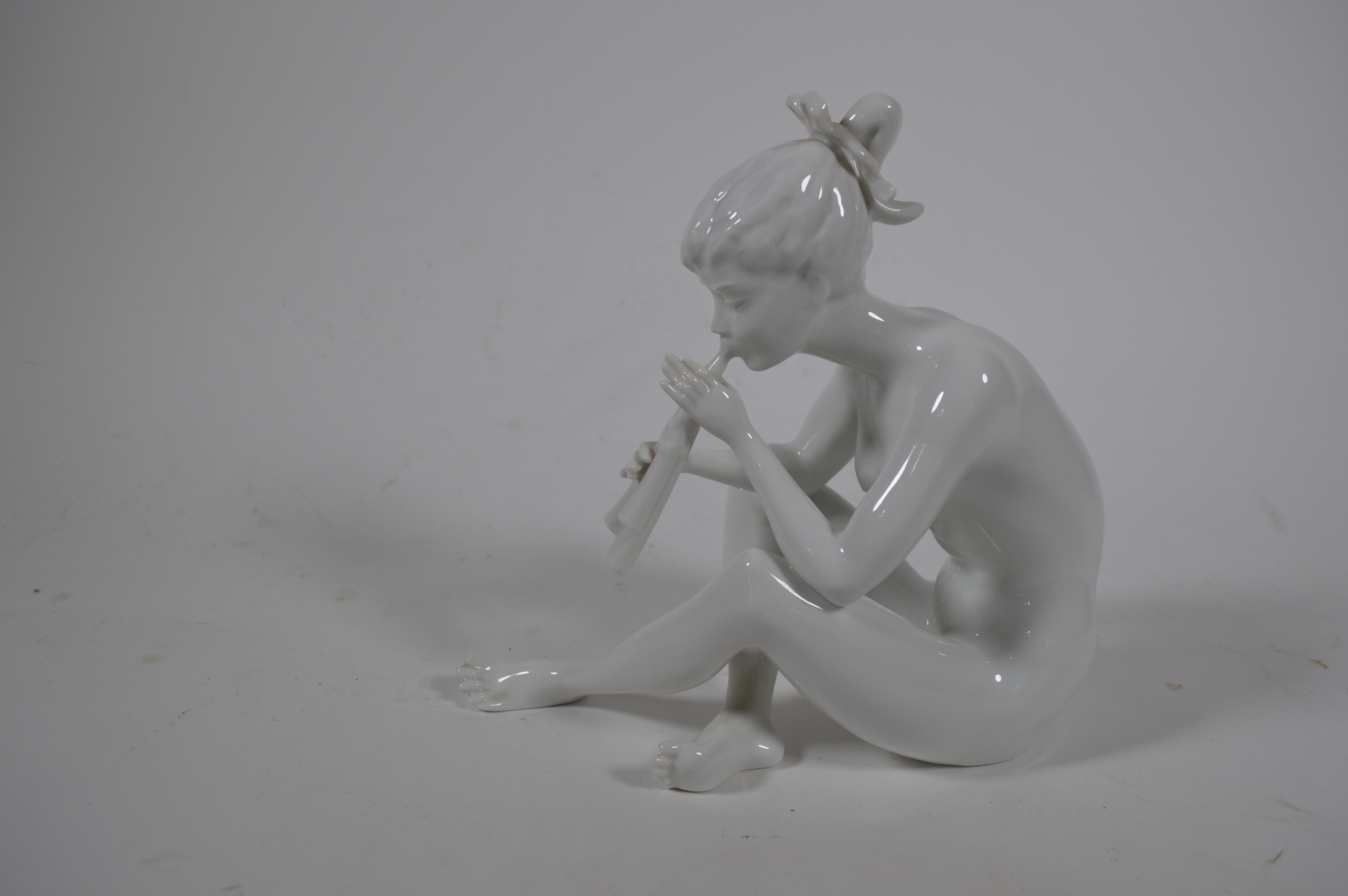 Kaiser Woman Flute Player Porcelain Figurine and Other Ballerina Figurine