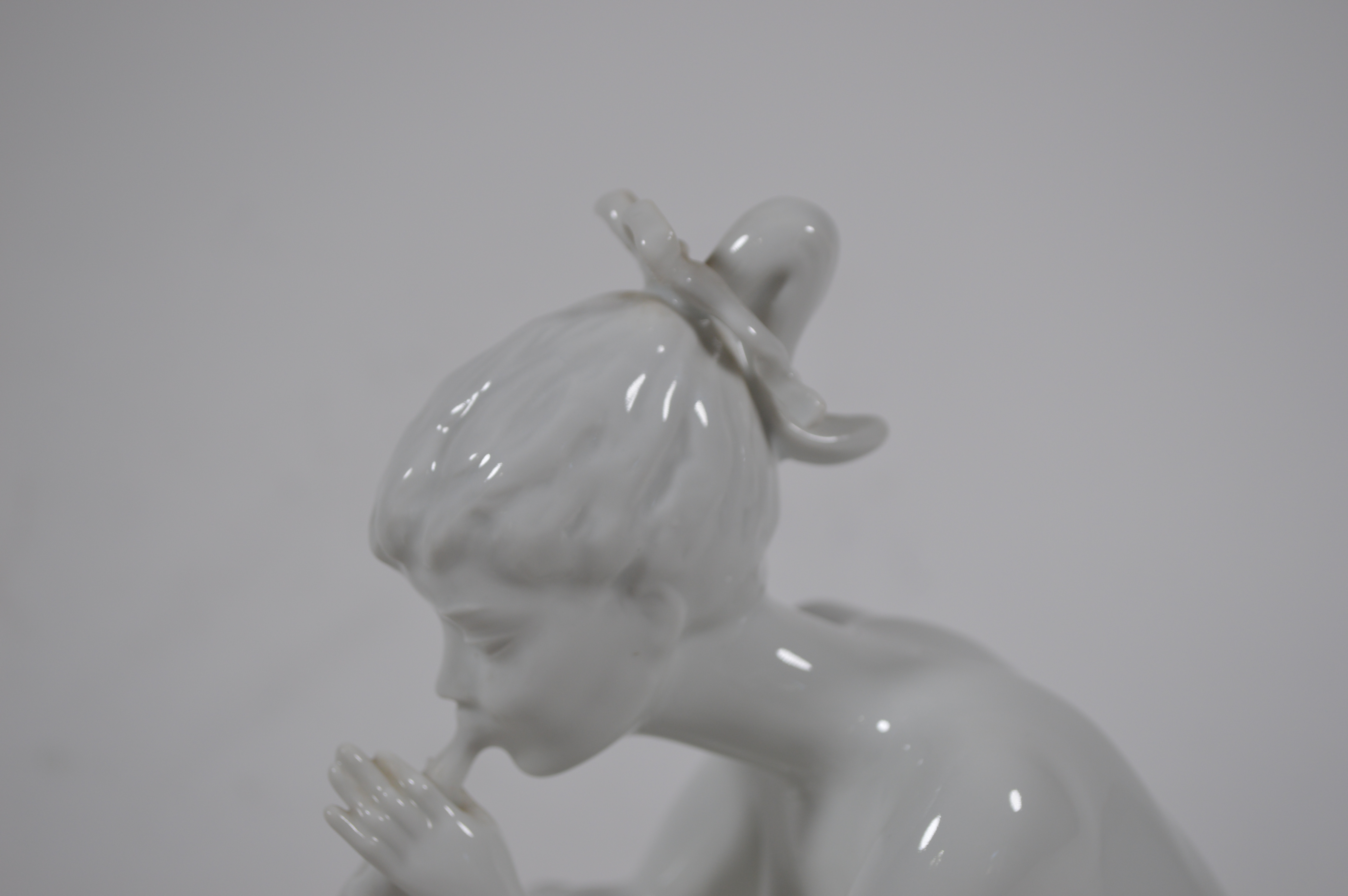 Kaiser Woman Flute Player Porcelain Figurine and Other Ballerina Figurine