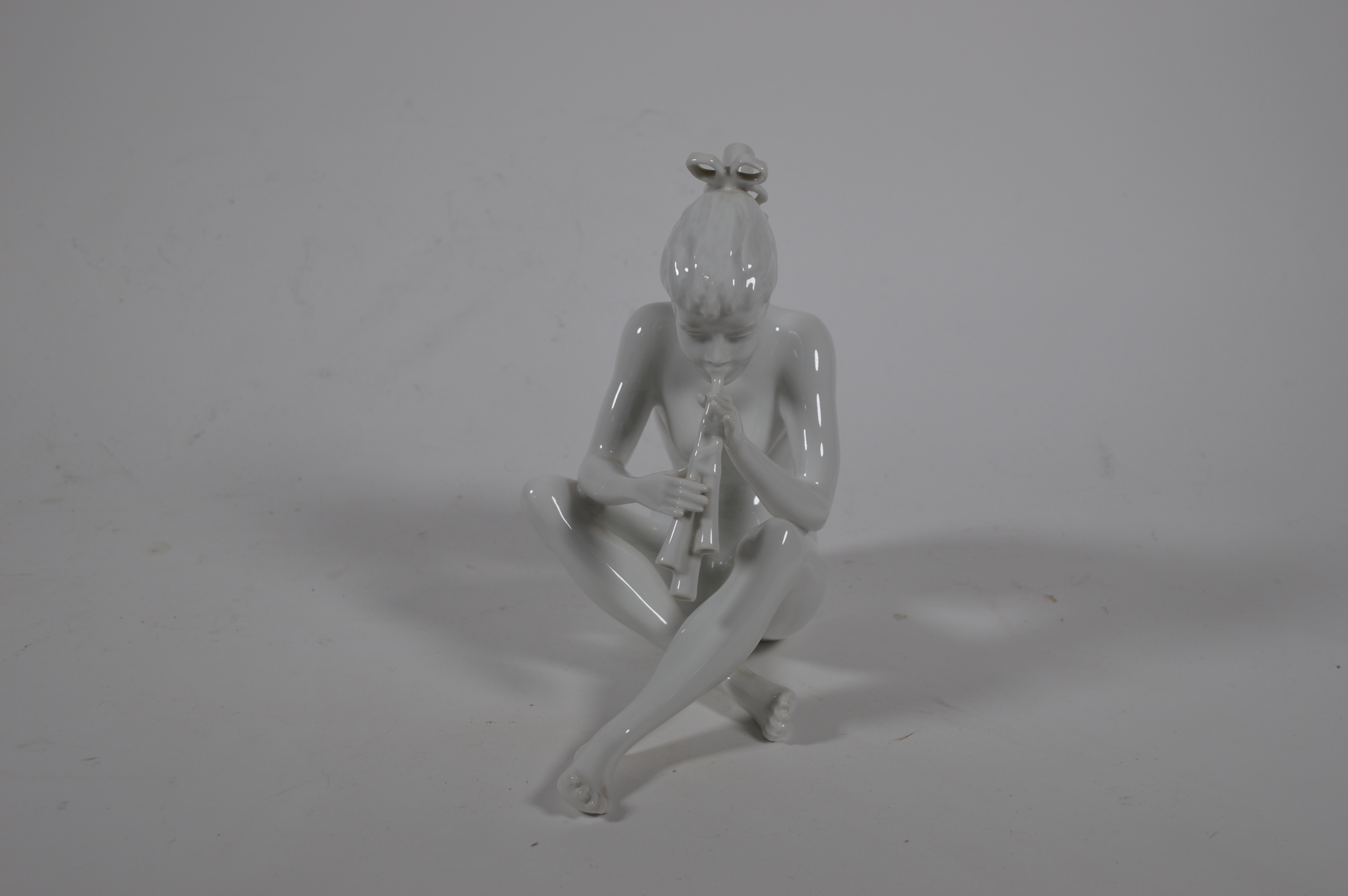 Kaiser Woman Flute Player Porcelain Figurine and Other Ballerina Figurine