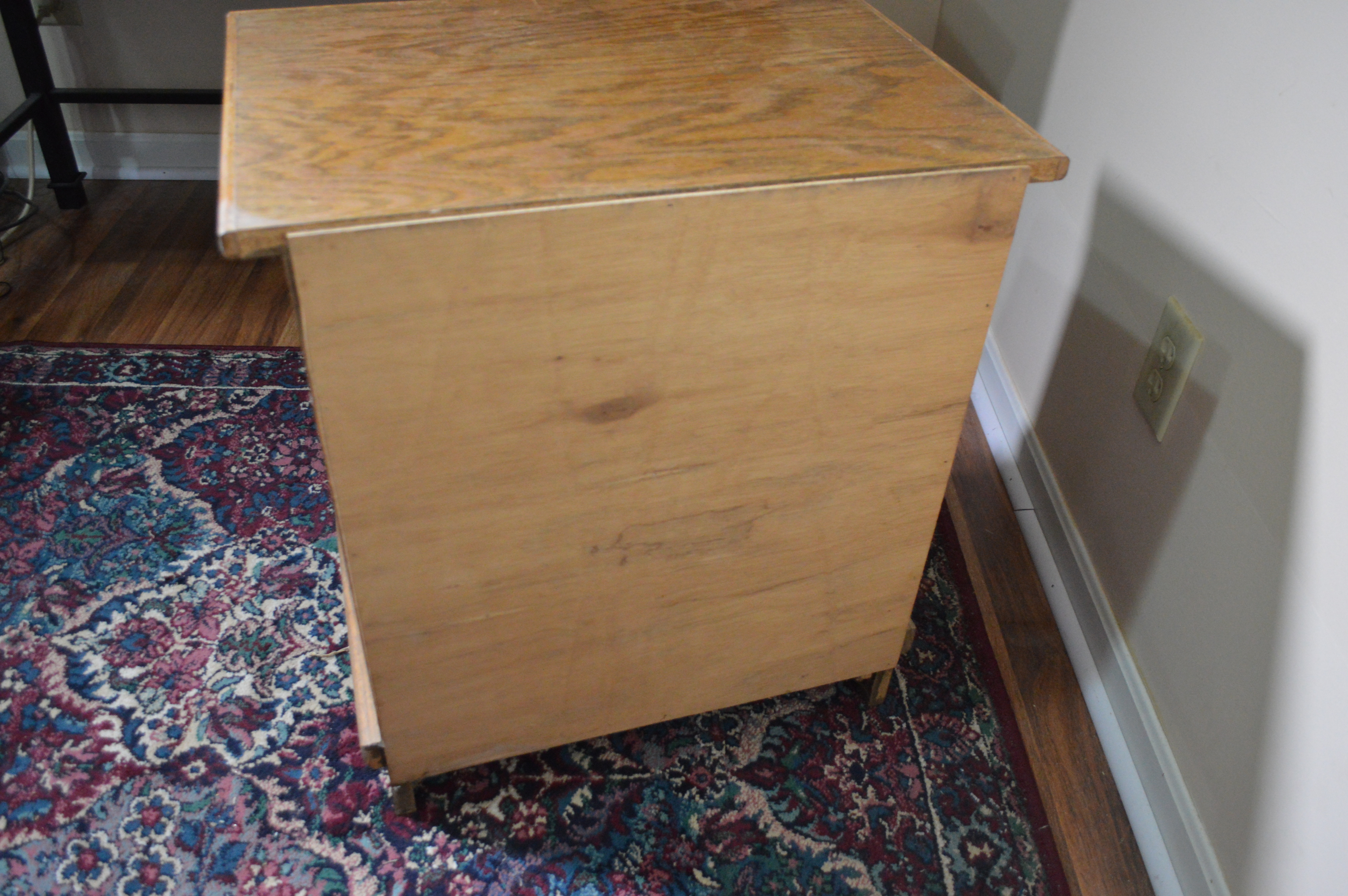 Reproduction White Clad Oak Ice Box Cabinet, Vintage