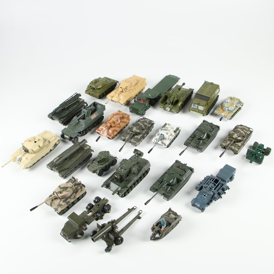 Diecast Military Vehicles Including Dinky, Corgi, Solida and Polistil, Vintage