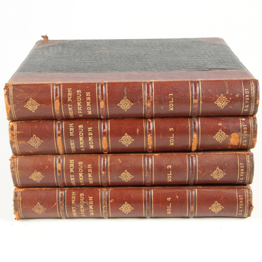 1894 "Great Men and Famous Women" Edited by Charles Horne, Four Volumes
