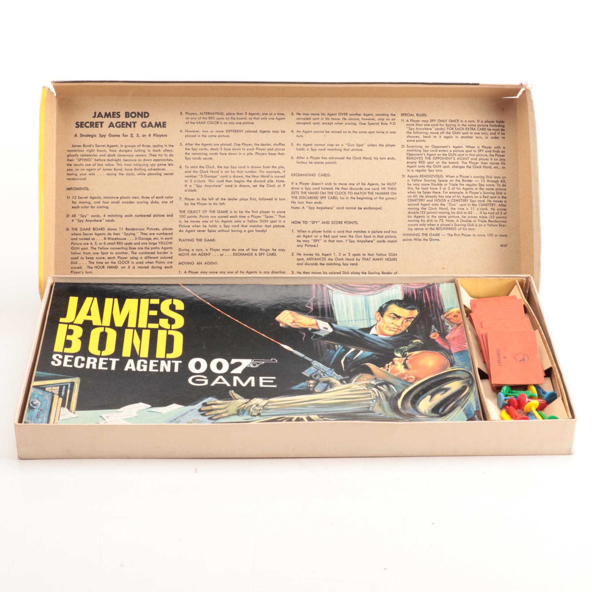 Milton Bradley James Bond "Secret Agent 007" Board Game, 1964