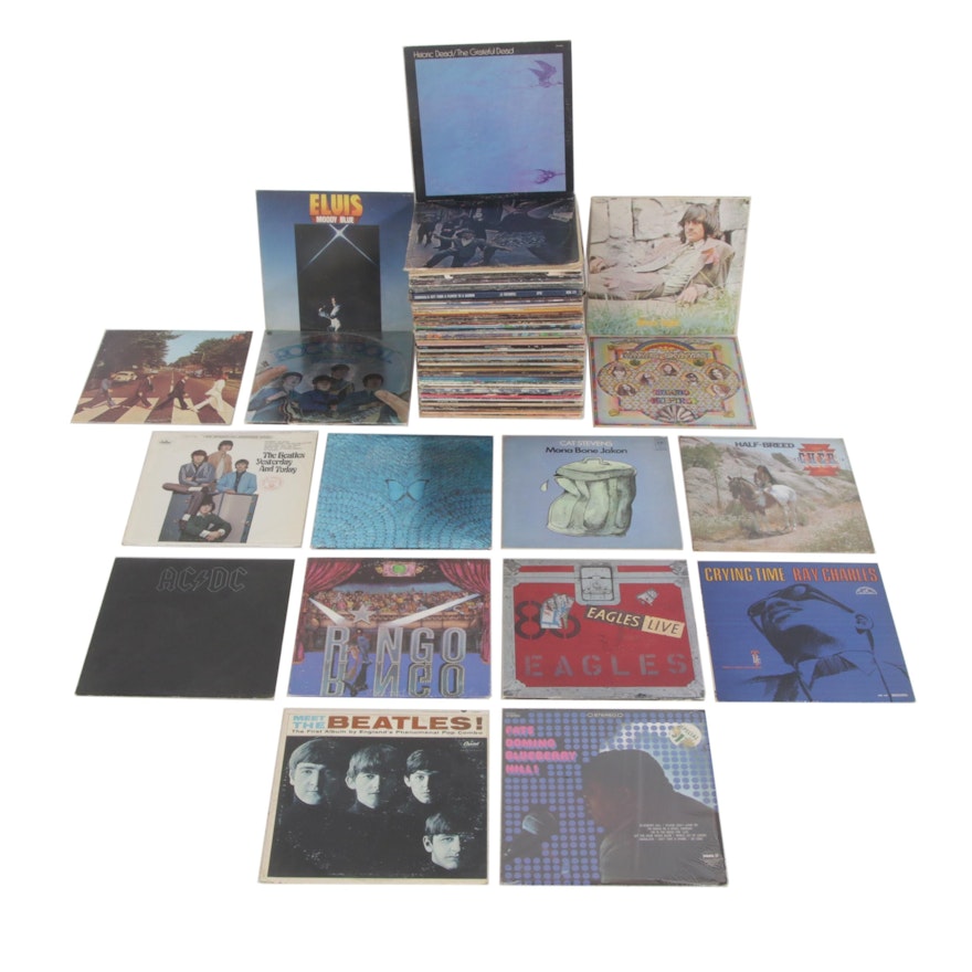 Classic Rock Vinyl Records Featuring Doors, Beatles, Grateful Dead, Elvis