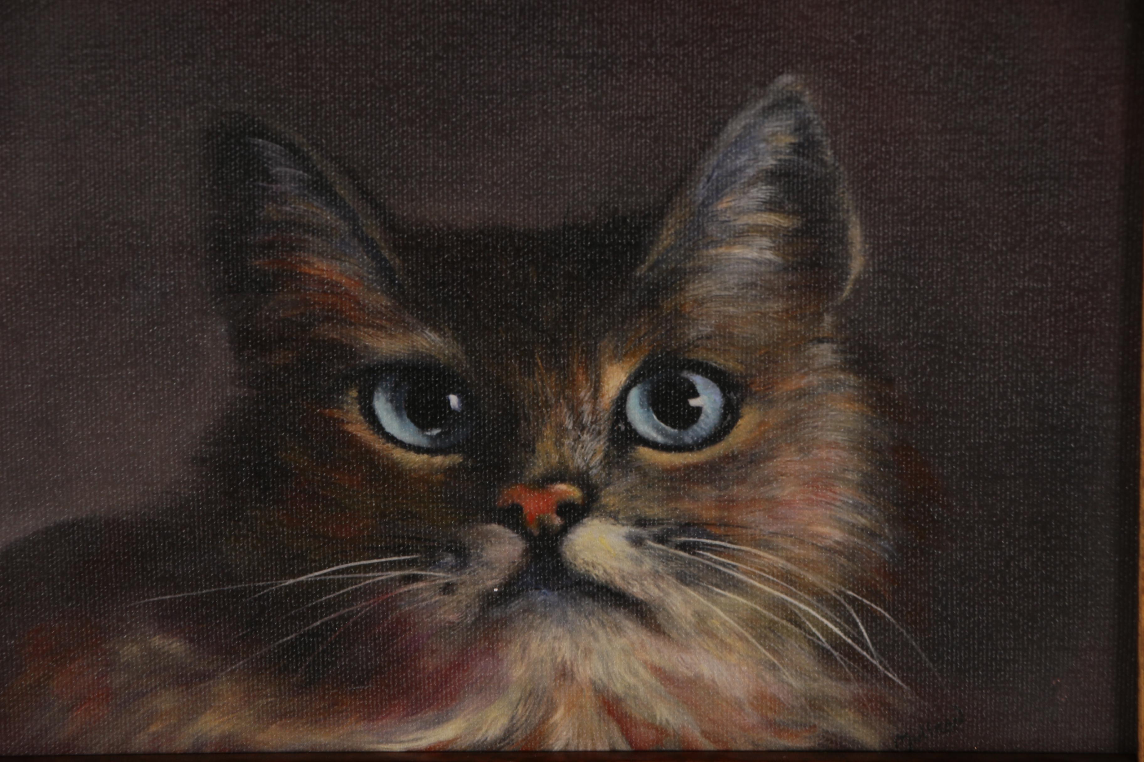 John Neal Mullican Oil Painting of Cat
