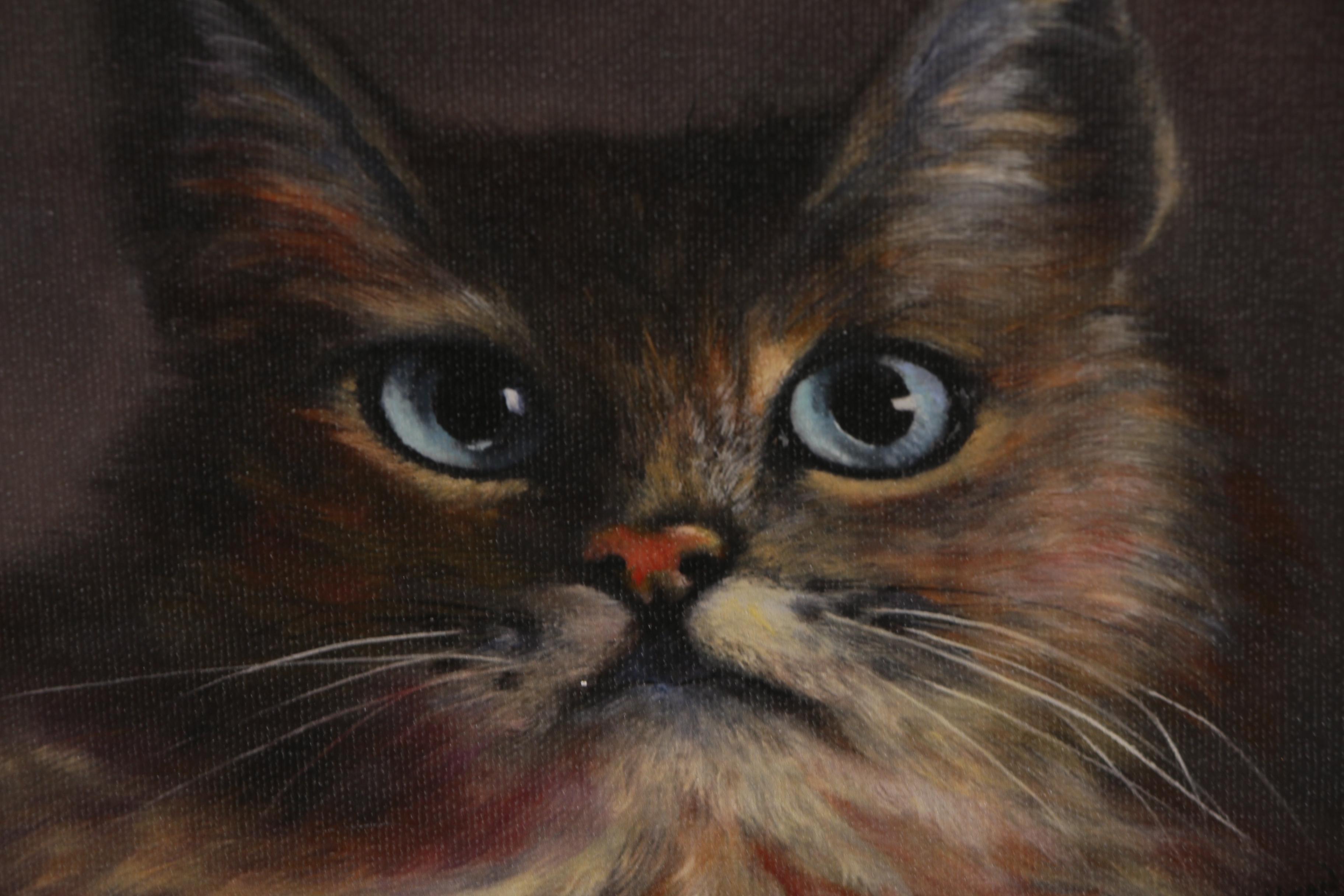 John Neal Mullican Oil Painting of Cat