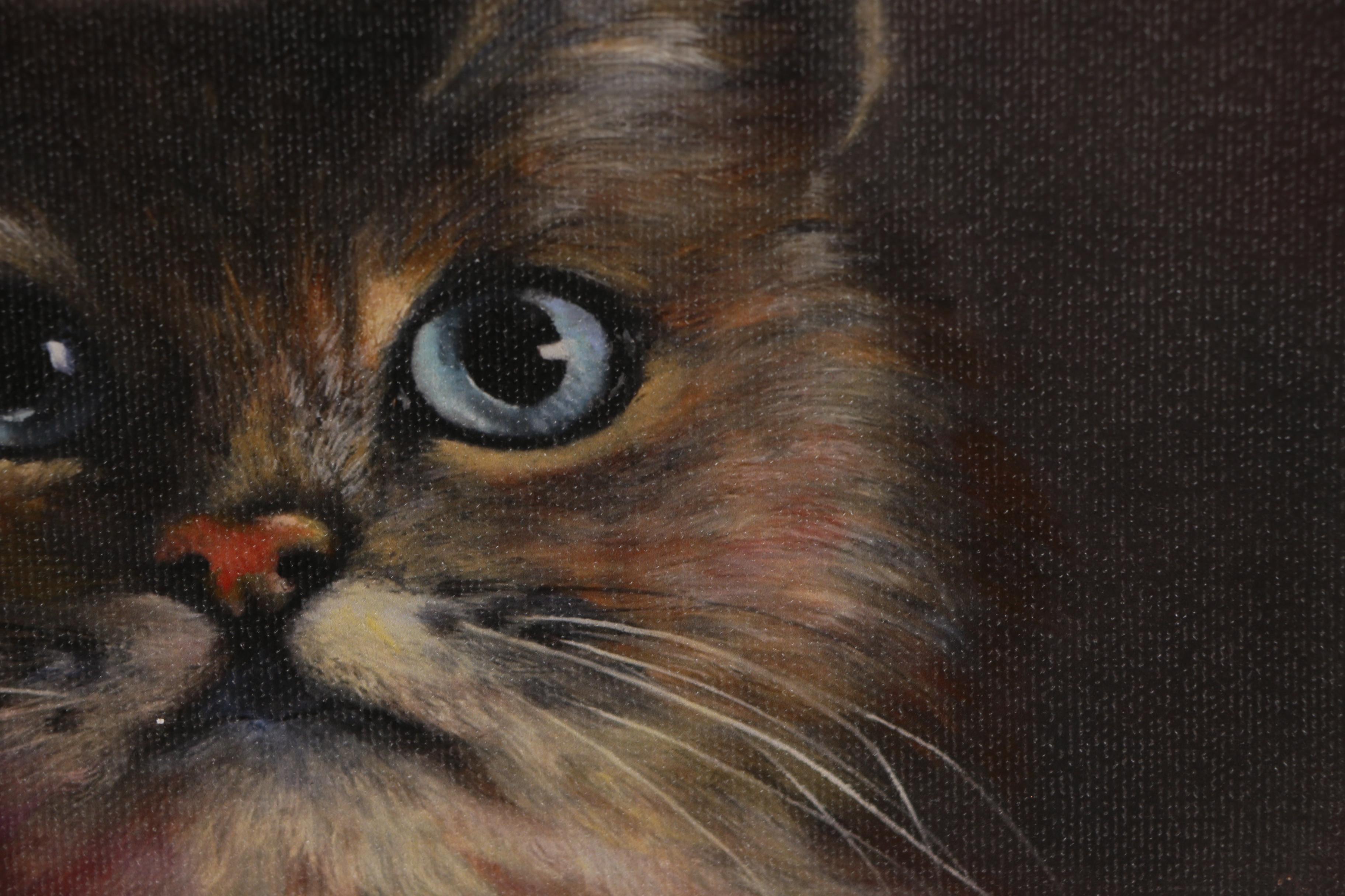 John Neal Mullican Oil Painting of Cat