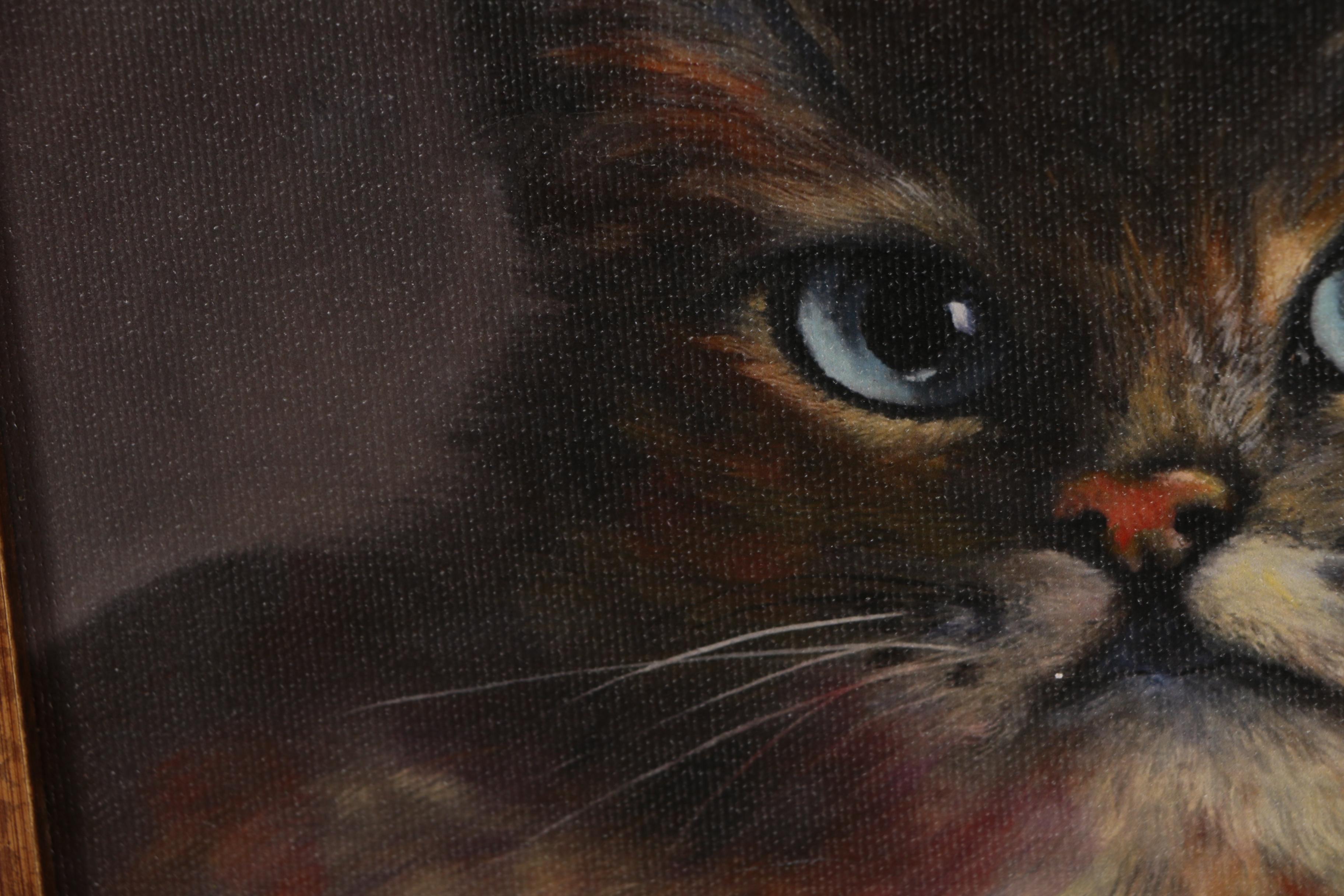 John Neal Mullican Oil Painting of Cat