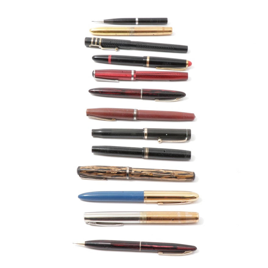 14K Gold Nib Sheaffer's, Parker "Duofold" and Vintage Pen Collection