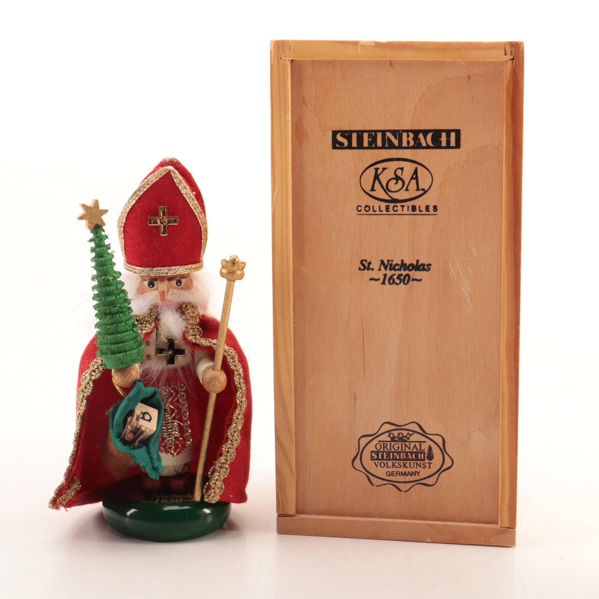 Steinbach Limited Edition "Bob Cratchit" and "St. Nicholas" Nutcrackers