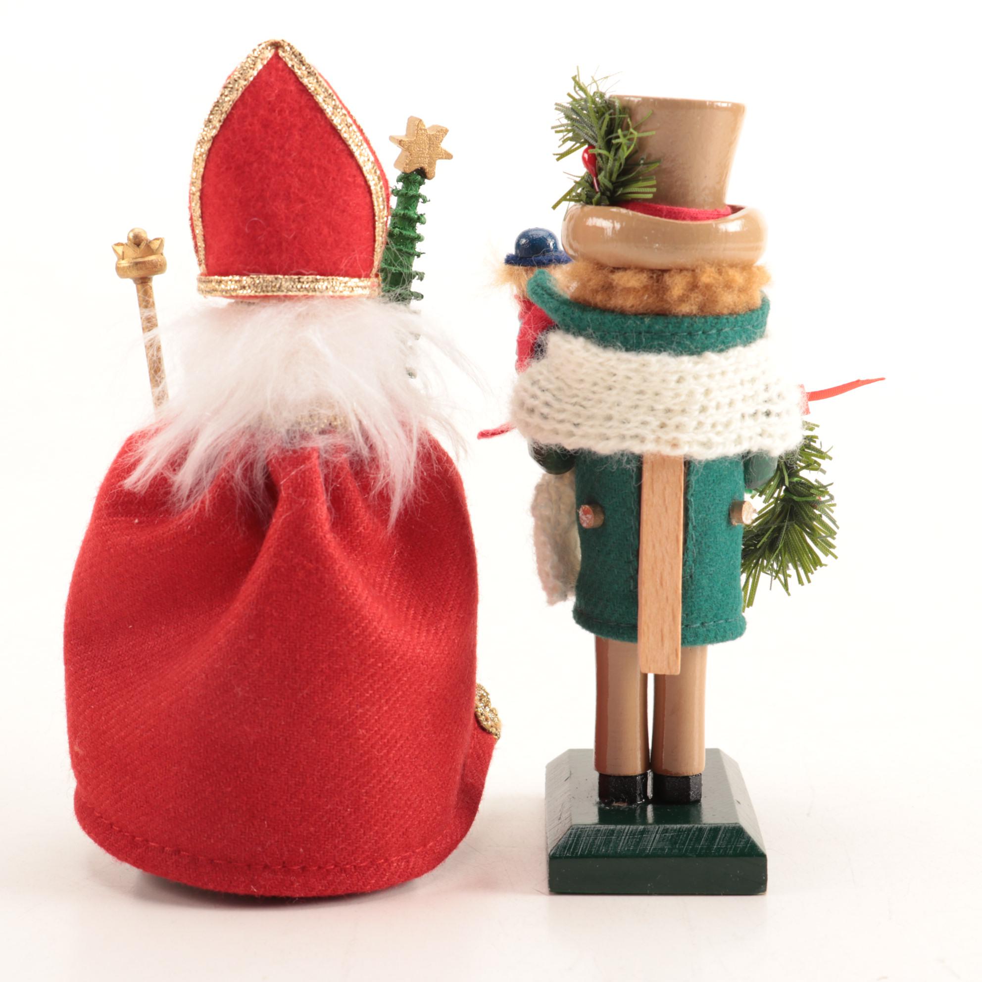 Steinbach Limited Edition "Bob Cratchit" and "St. Nicholas" Nutcrackers