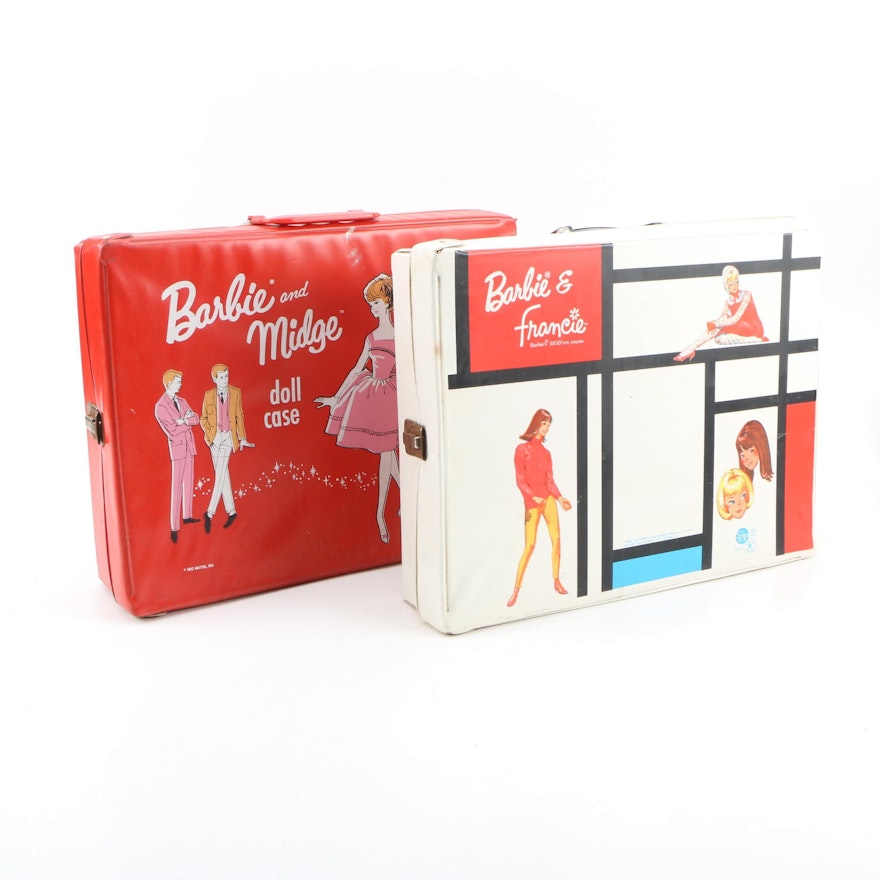 "Midge" Barbie Doll, Barbie and Midge Doll Case, Clothing, and Other Case, 1960s