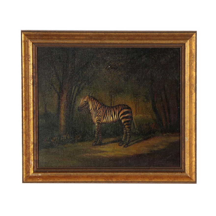 Oil Painting after George Stubbs "Zebra"