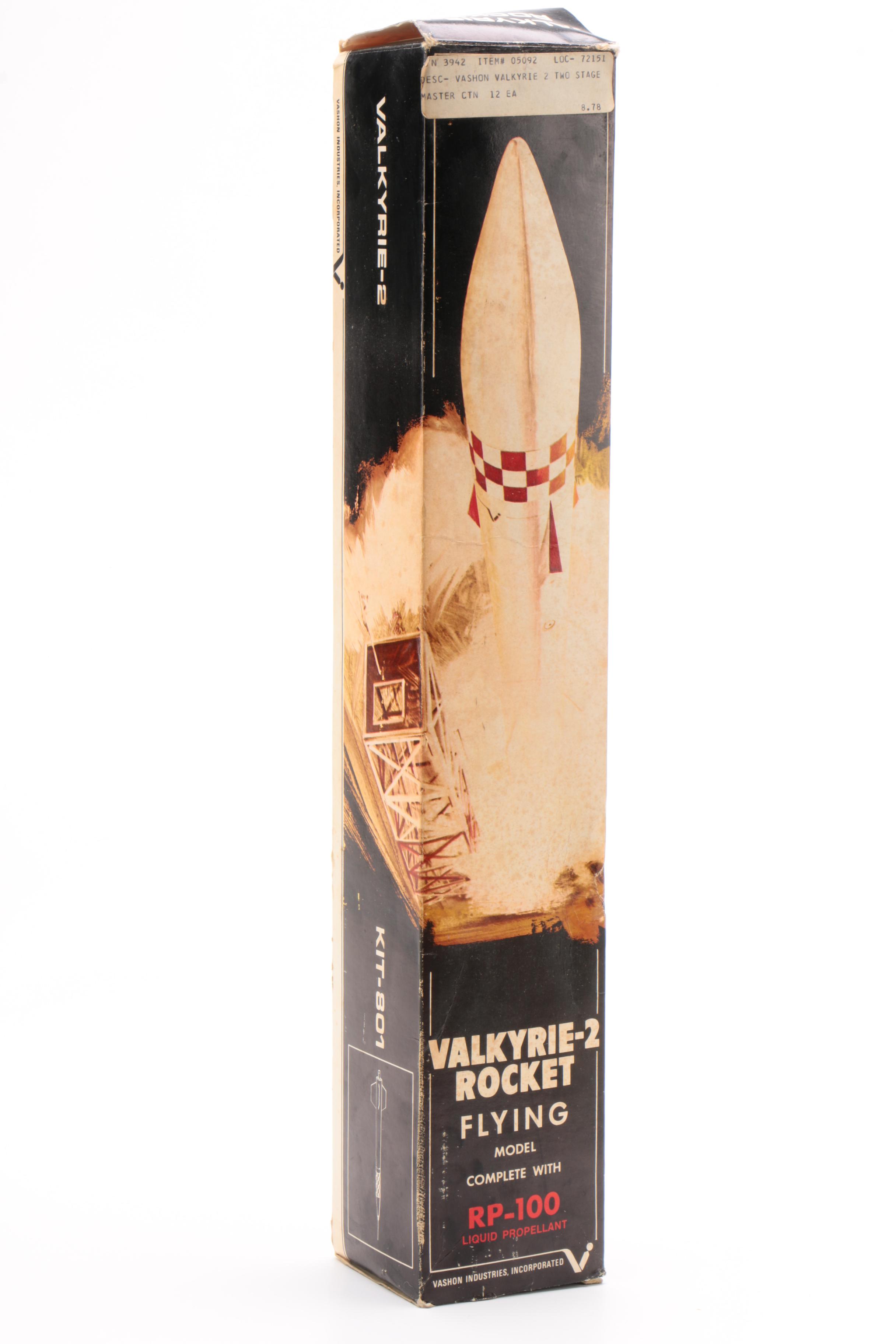 Vashon "Valkyrie-2" Rocket Flying Model in Original Packaging, Circa Late 1960s