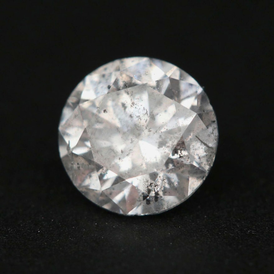 Loose 0.52 CT Round Brilliant Cut Diamond Gemstone