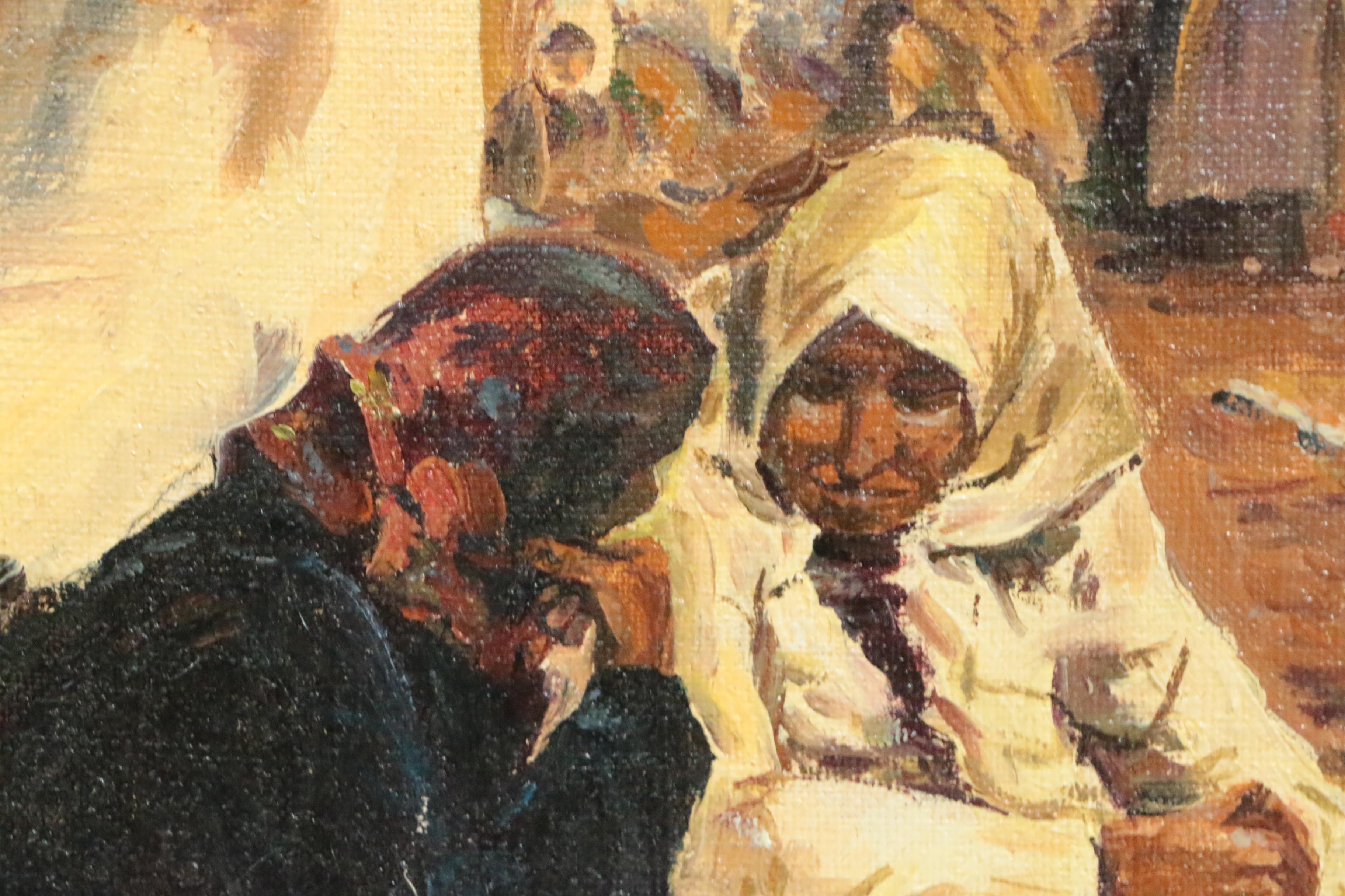 Oil Painting after Abram Efimovich Arkhipov "Radunitsa"