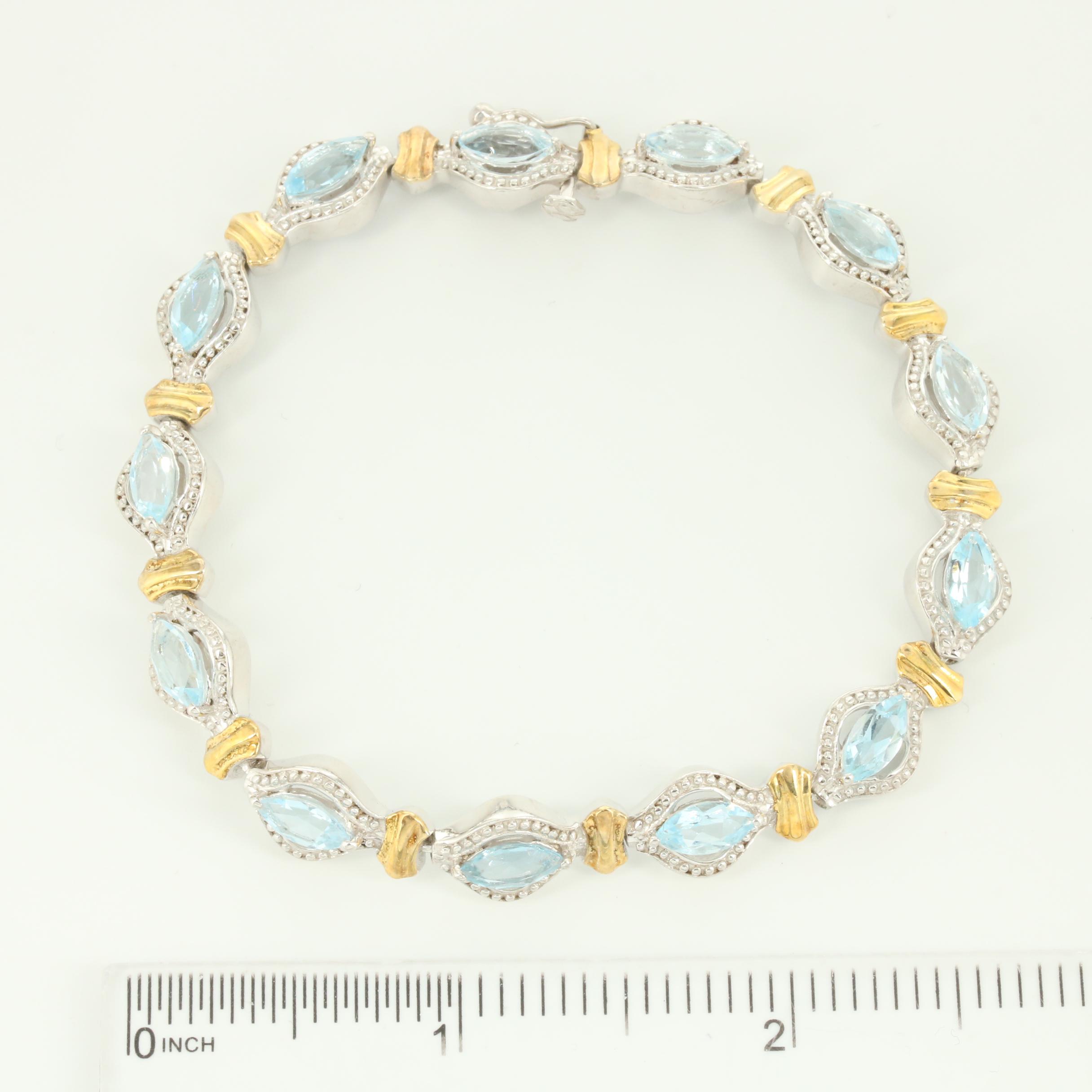 Sterling Silver Topaz Bracelet