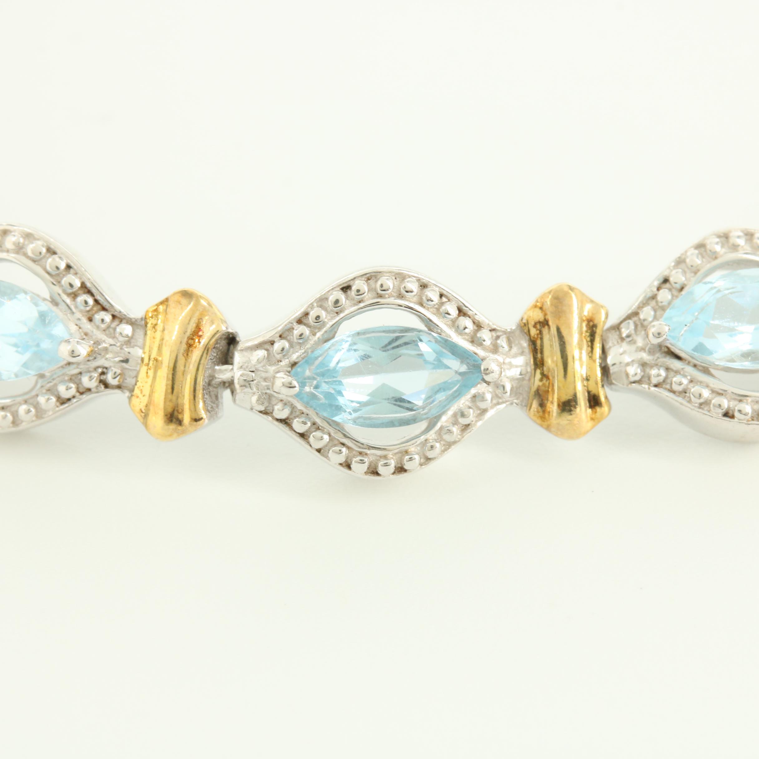 Sterling Silver Topaz Bracelet