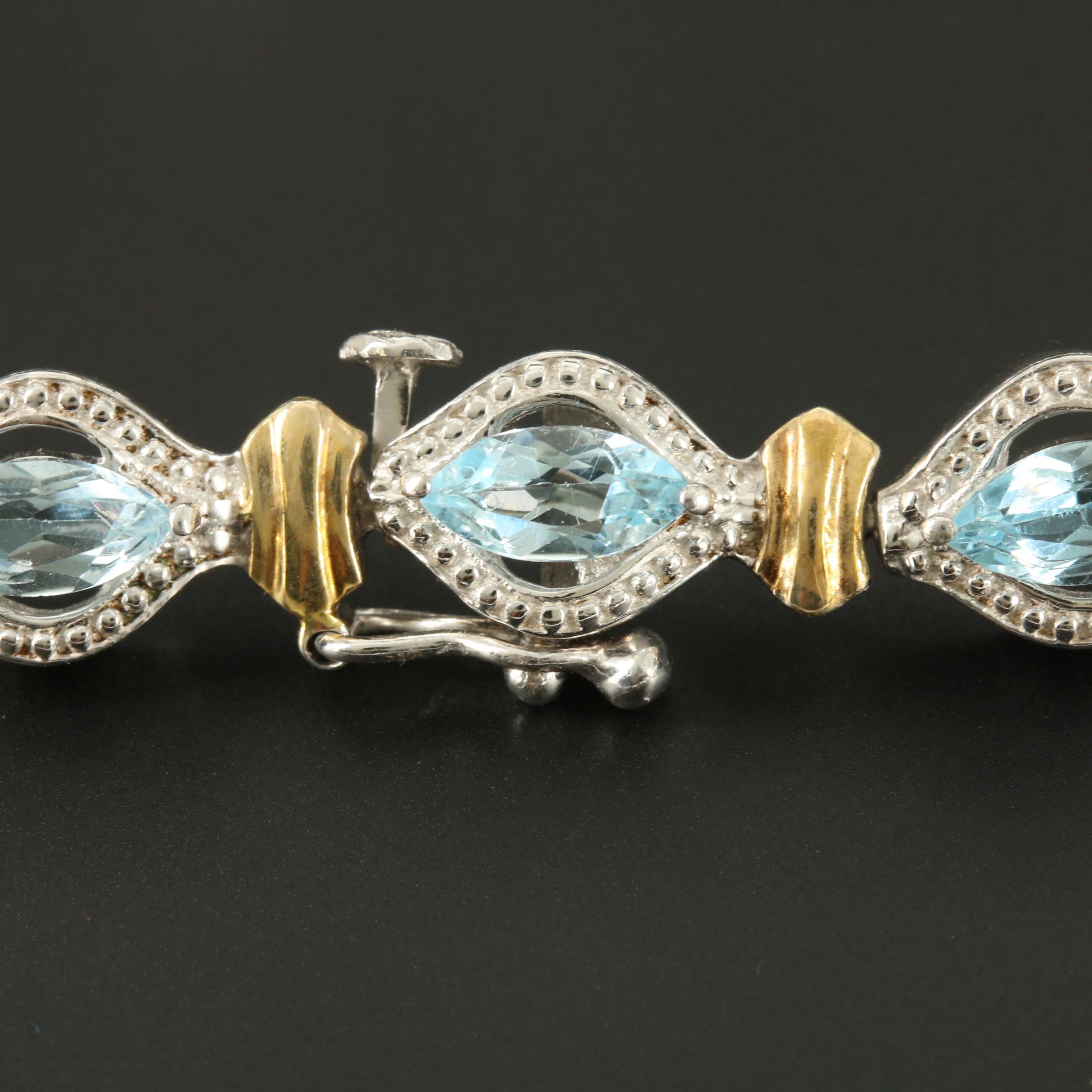 Sterling Silver Topaz Bracelet