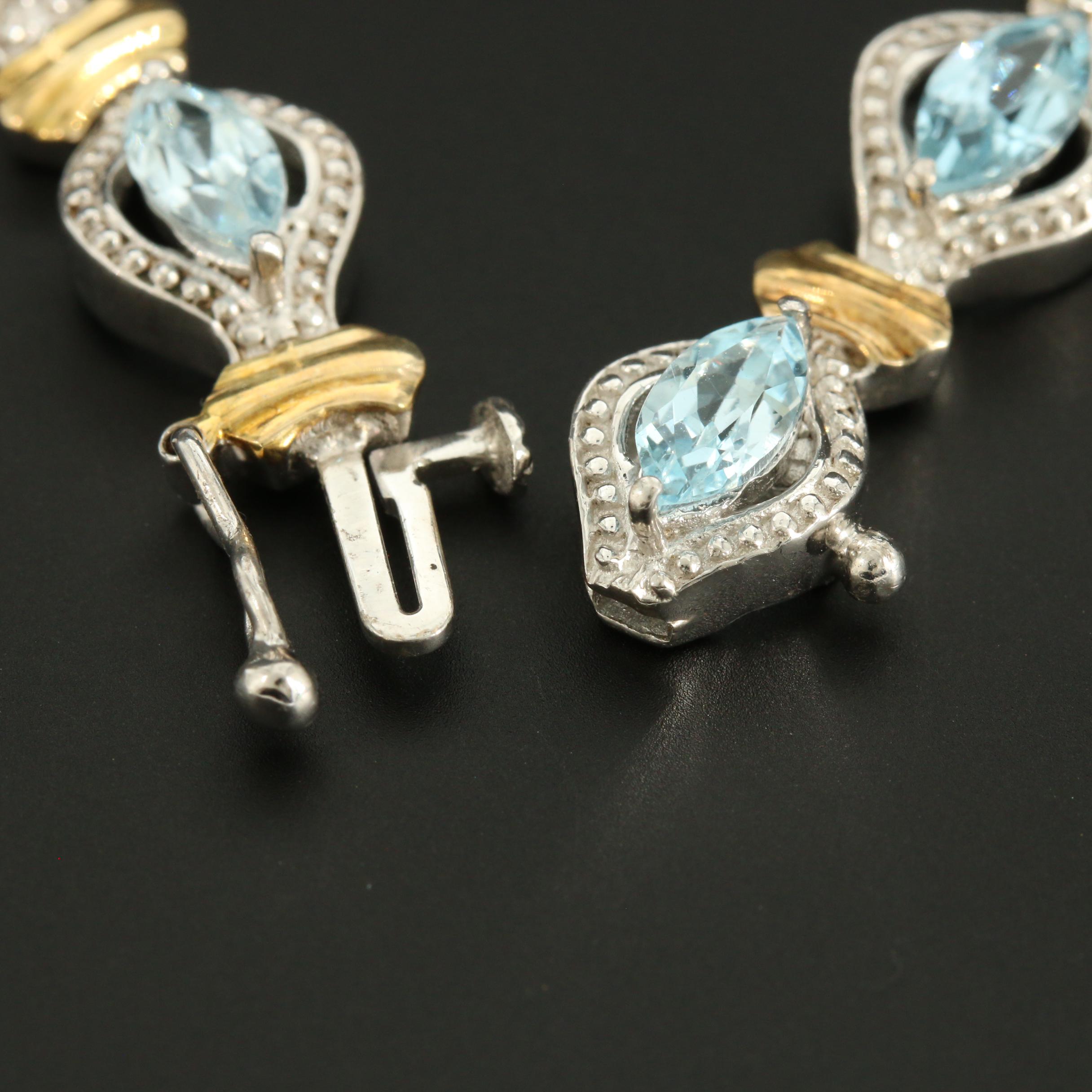 Sterling Silver Topaz Bracelet