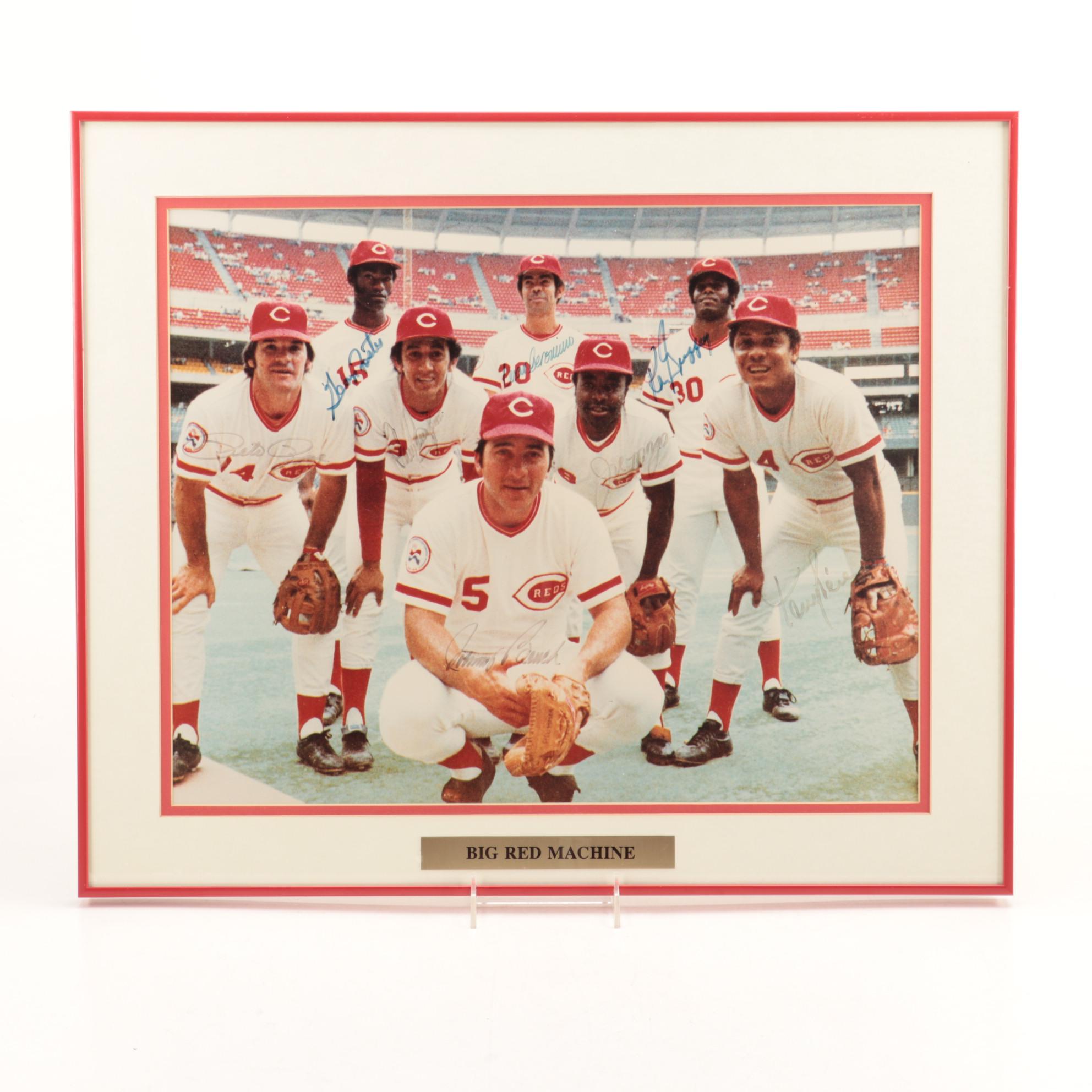 Framed "Big Red Machine" Signed Photo Print