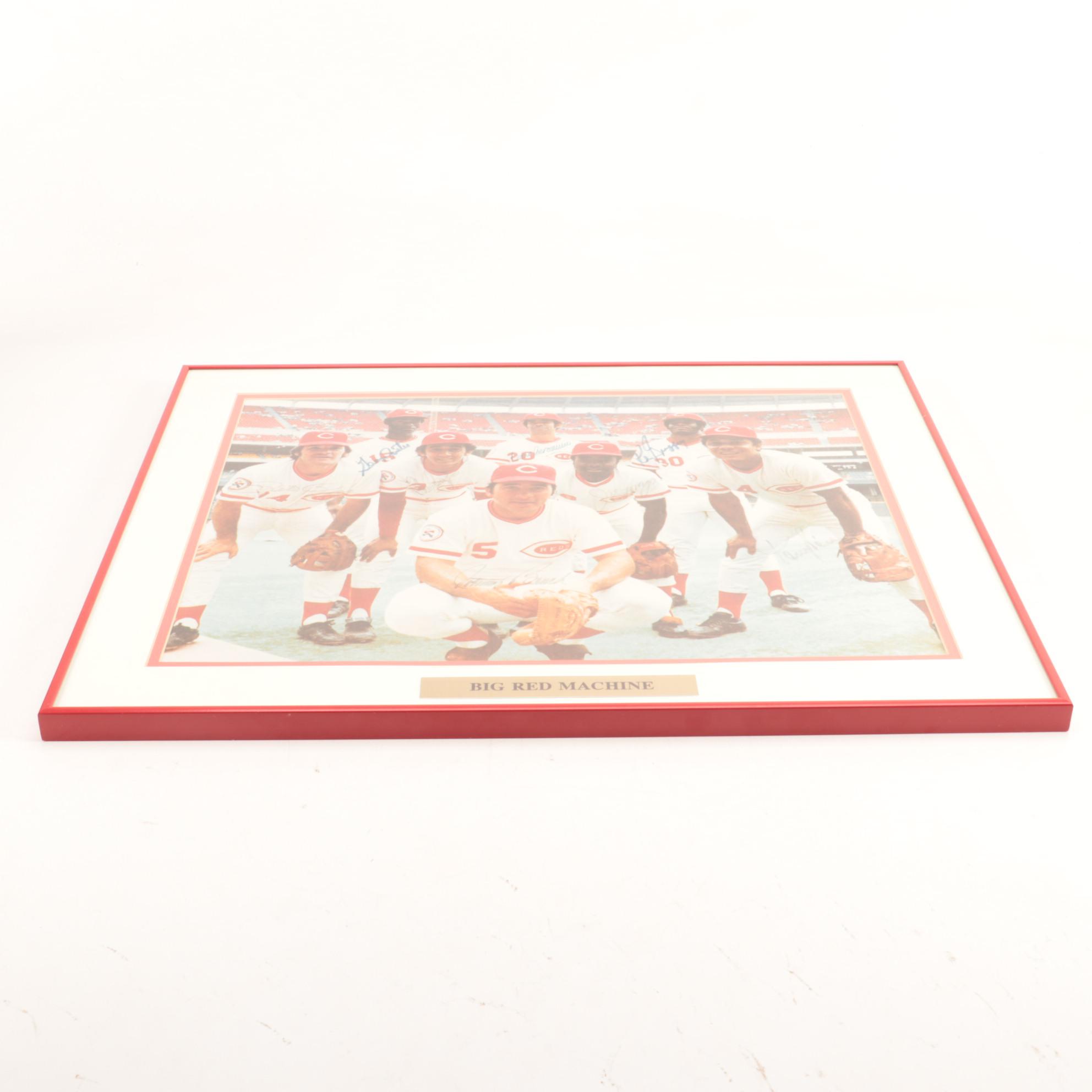 Framed "Big Red Machine" Signed Photo Print