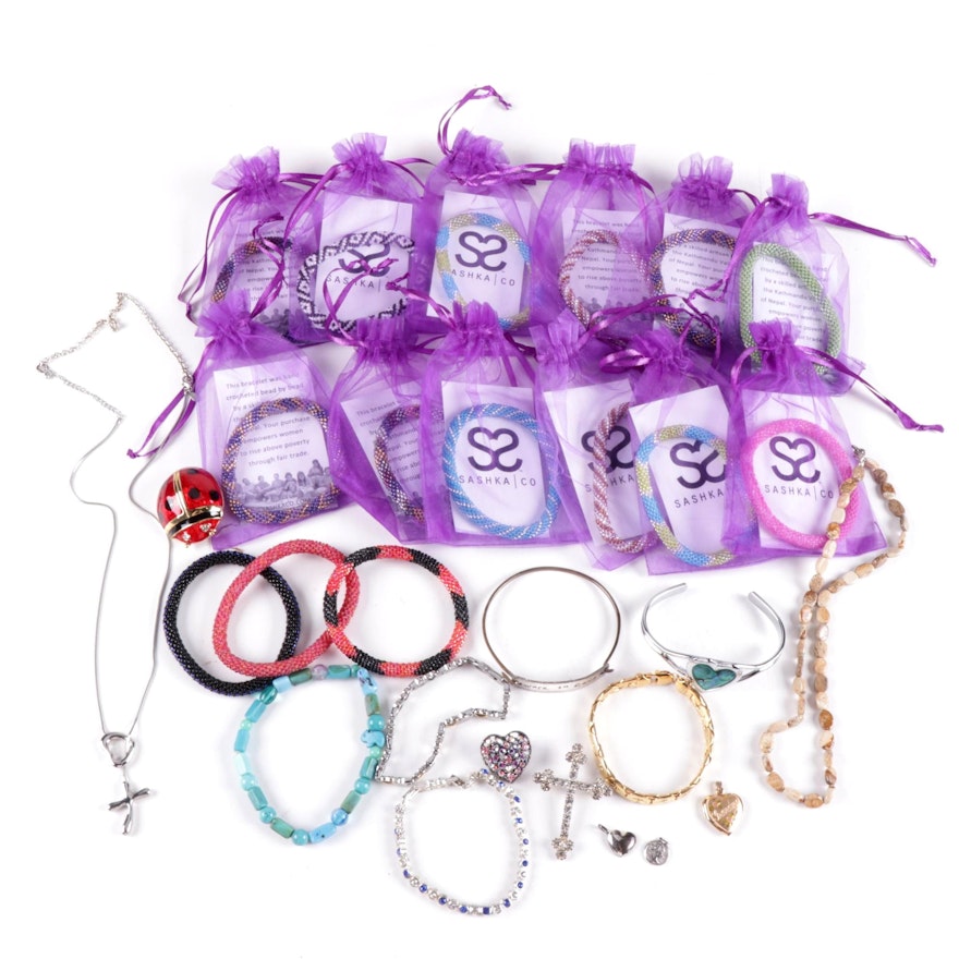 Sashka Nepali Crocheted Bead Bracelets and Other Jewelry
