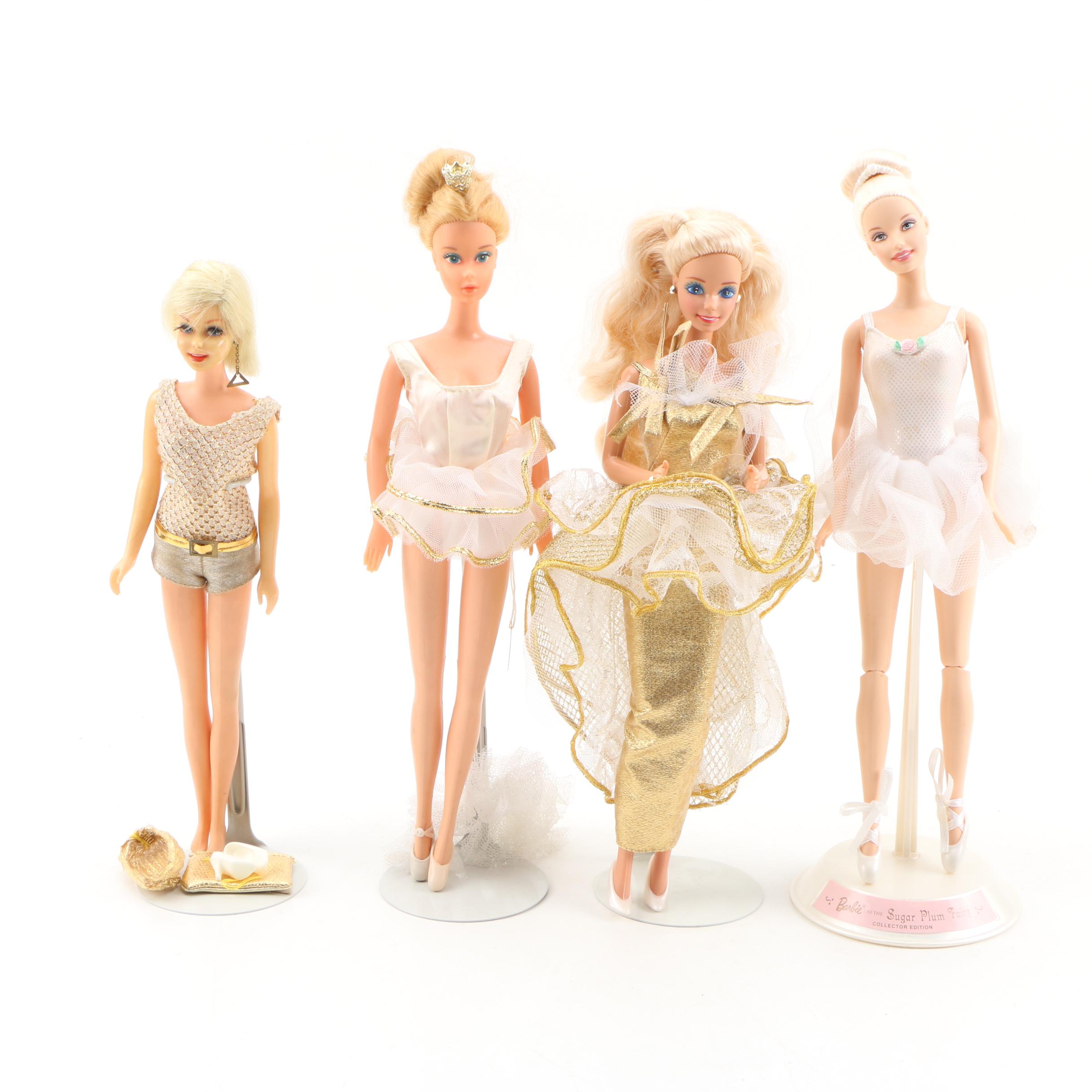 Barbie Dolls Including "Sugar Plum Fairy", Ballerina Barbie, and Other Dolls