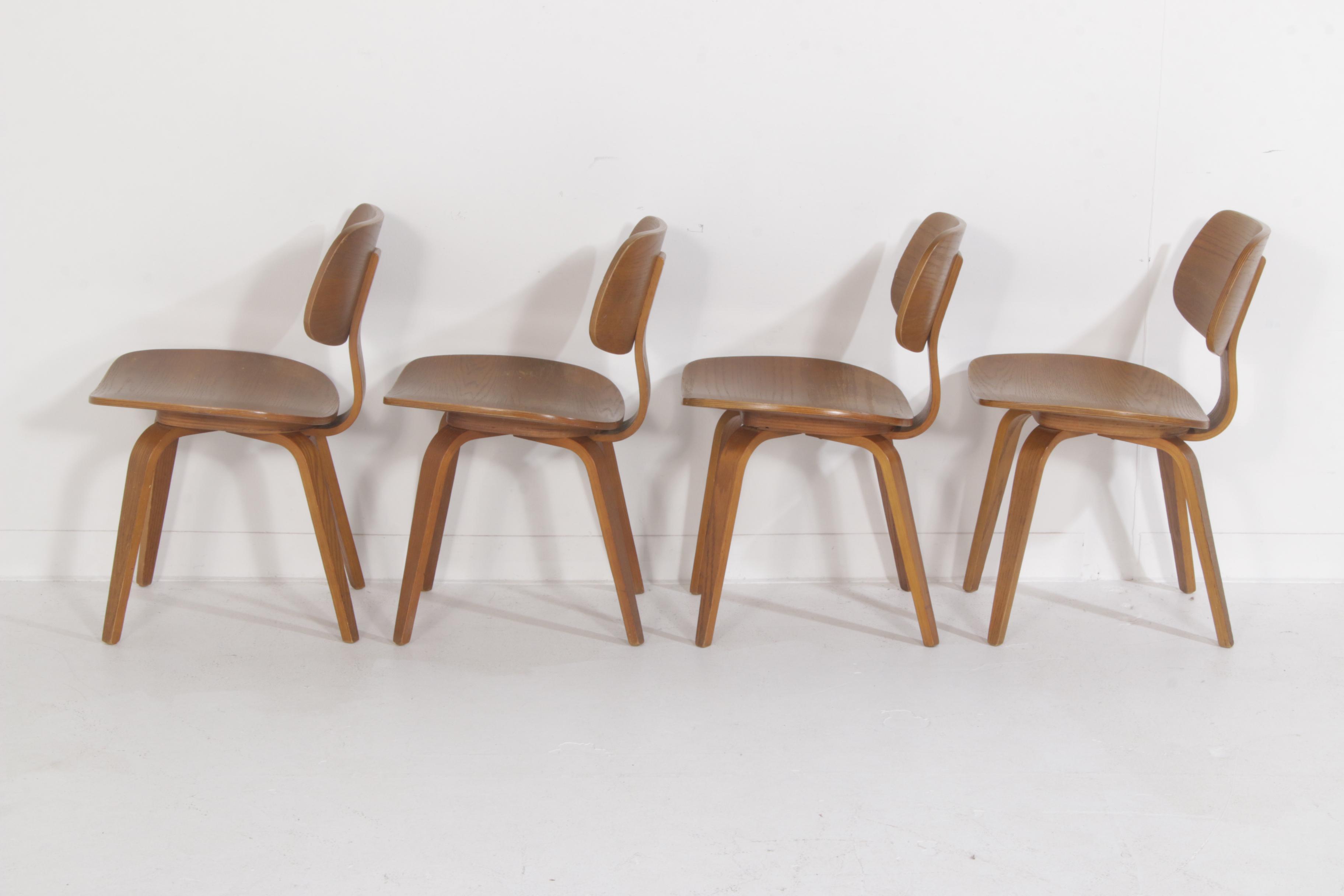 Thonet Bent Plywood Dining Chairs, Mid Century Modern
