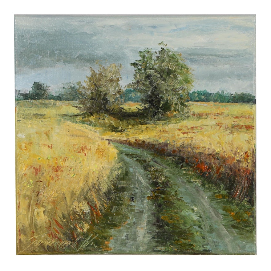 Garncarek Aleksander Oil Painting "Road in Grain"