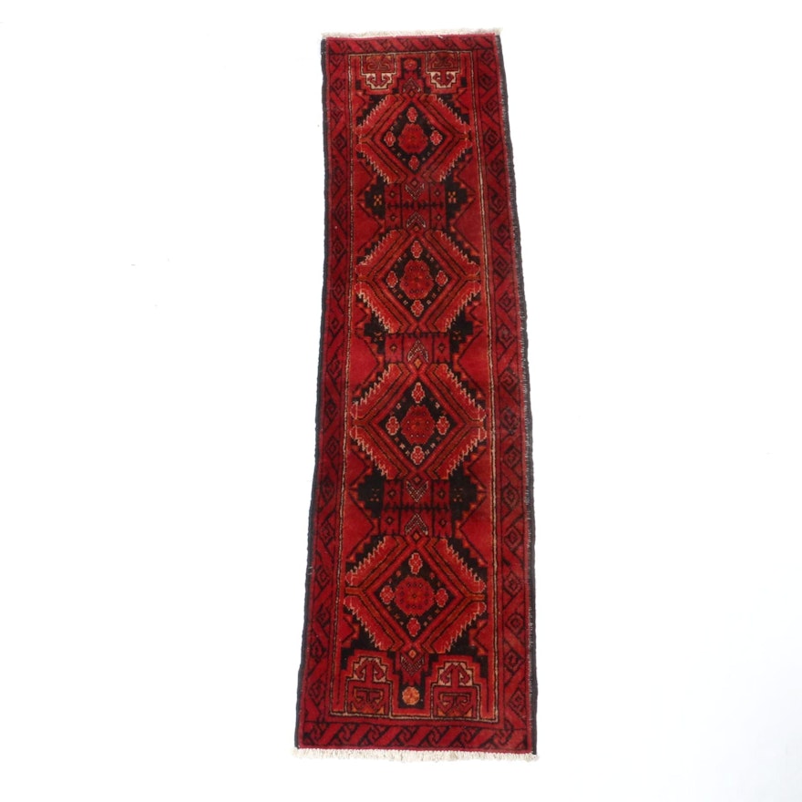 1'8 x 6'4 Hand-Knotted Afghani Turkoman Runner, 1970s