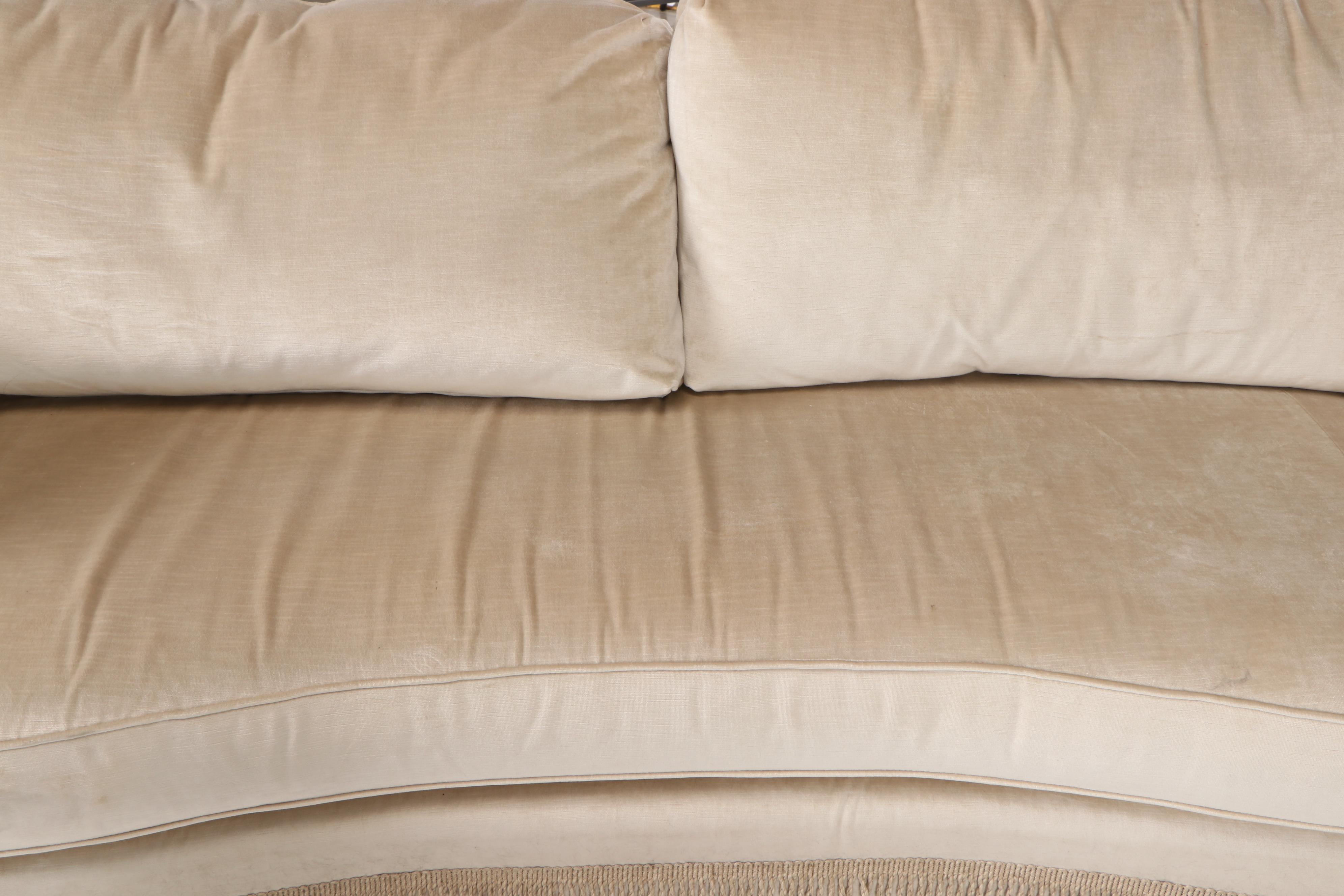 Thomasville Upholstered Fringe Skirted Love Seat, Contemporary