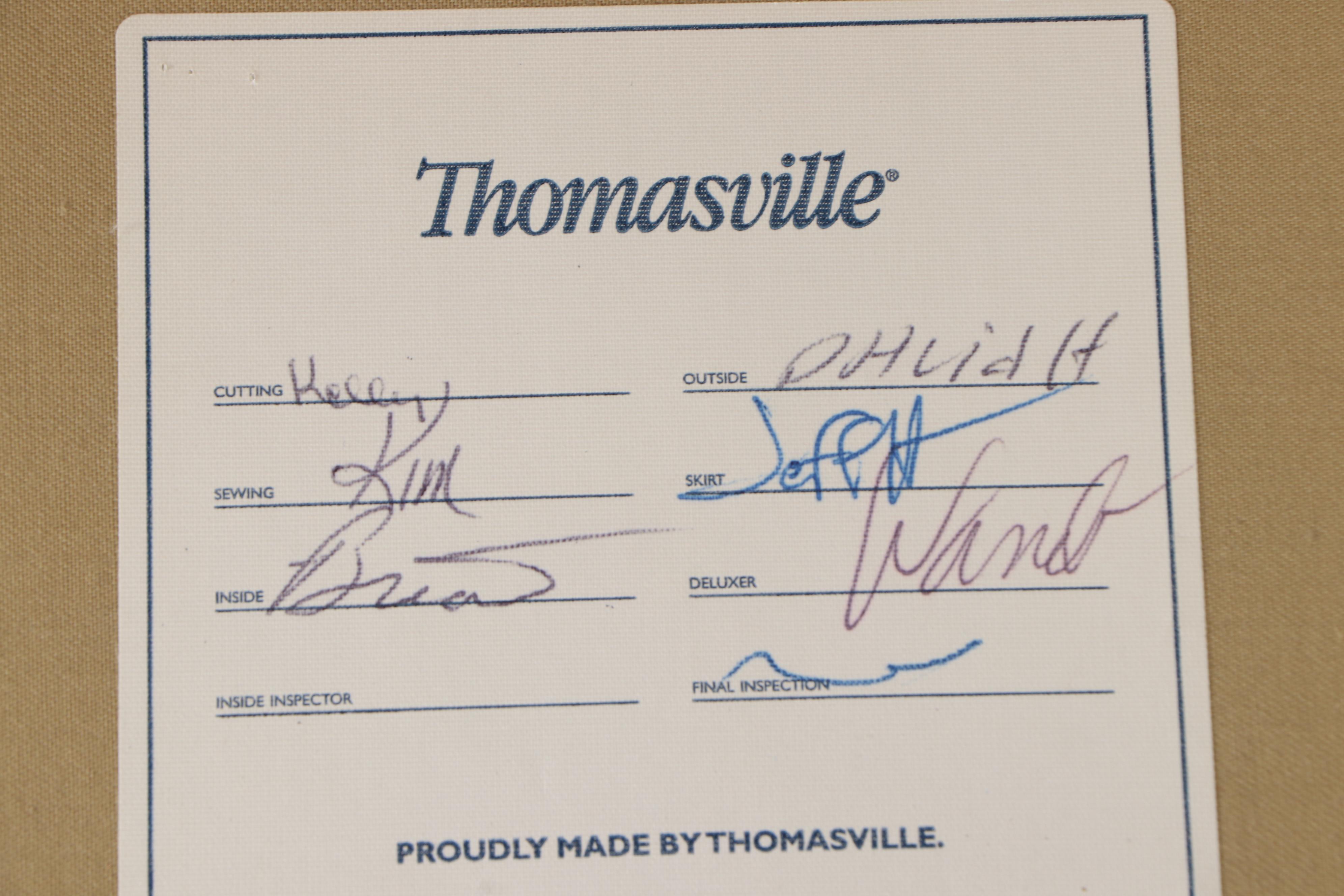 Thomasville Upholstered Fringe Skirted Love Seat, Contemporary