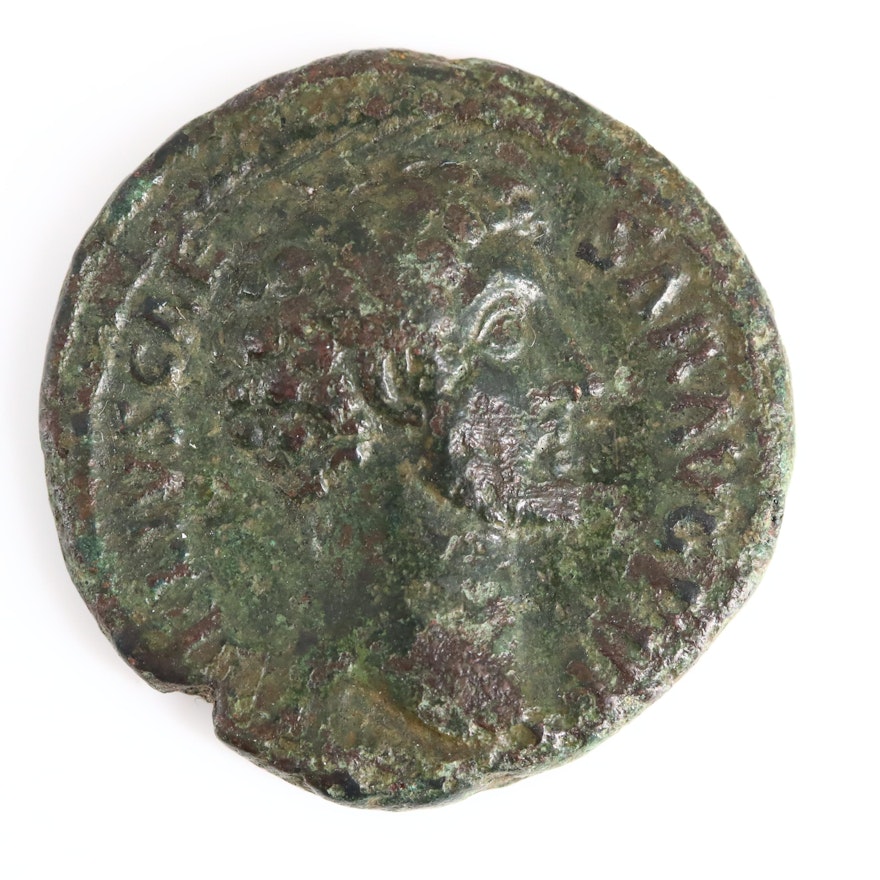 Ancient Roman Imperial AE As Coin of Marcus Aurelius, ca. 149 A.D.
