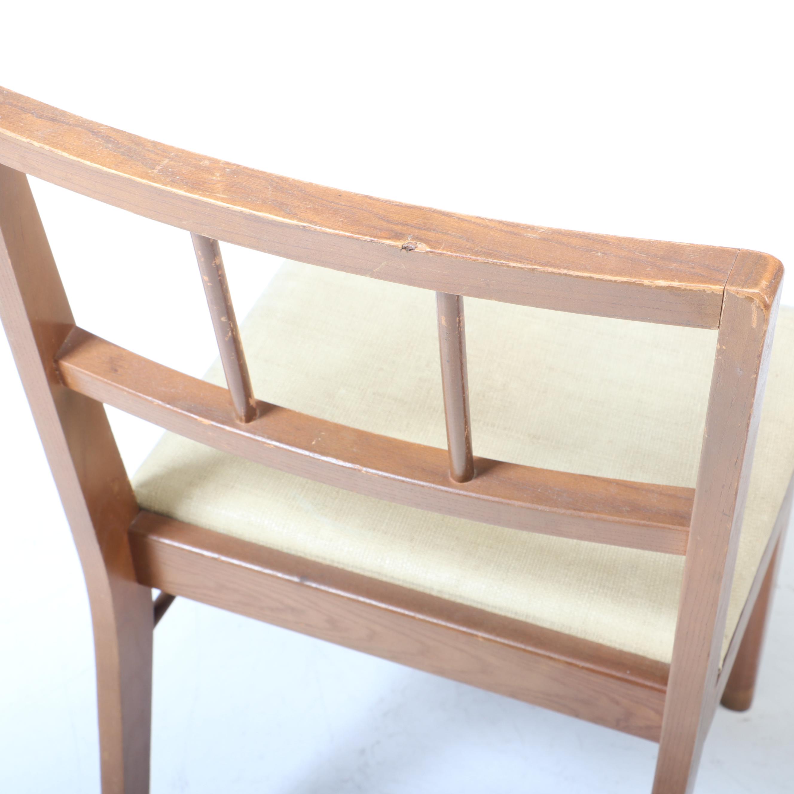 Mid Century Modern Walnut and Laminate Desk with Chair