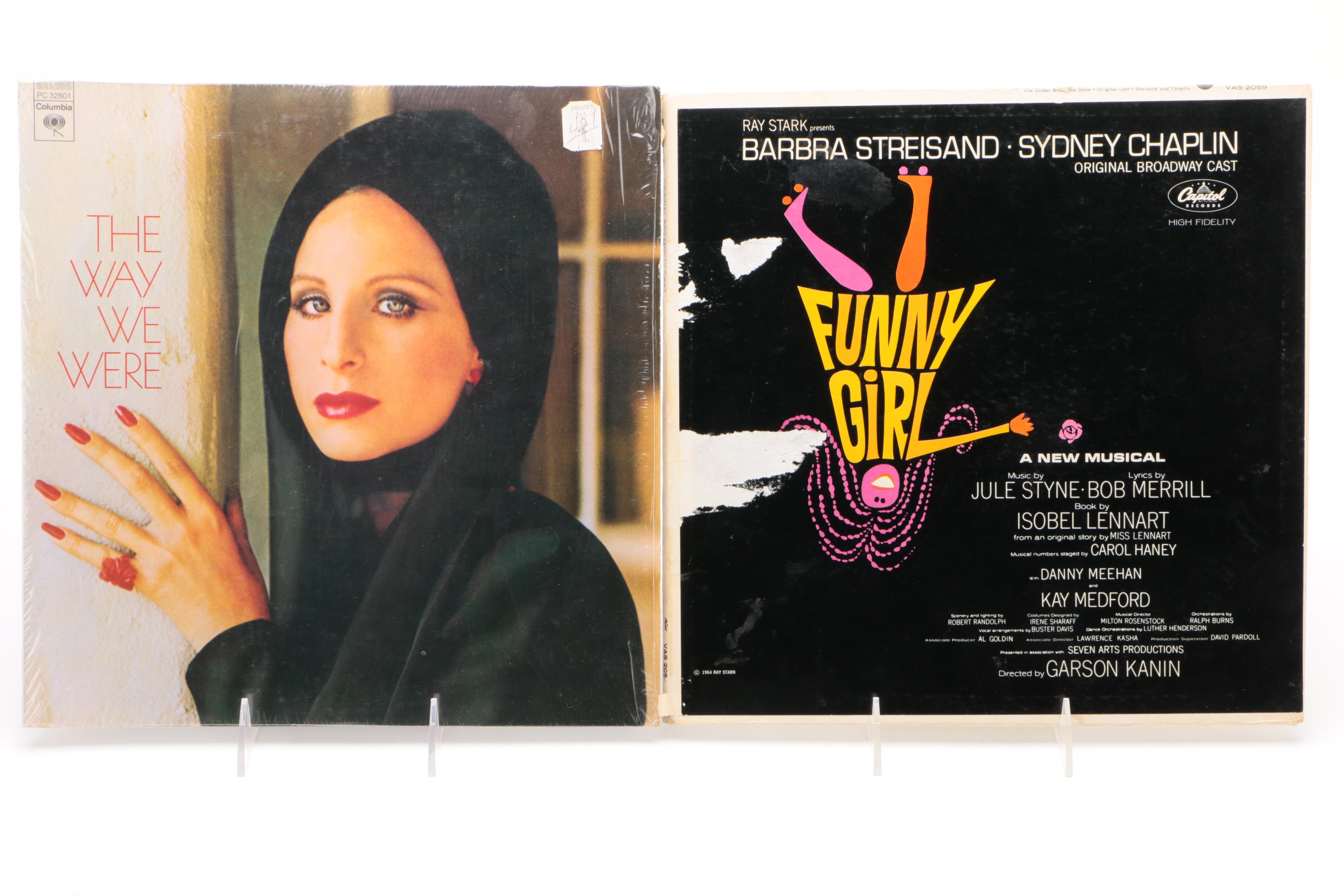 Barbra Streisand Record Albums Including "Funny Girl" and "The Way We Were"