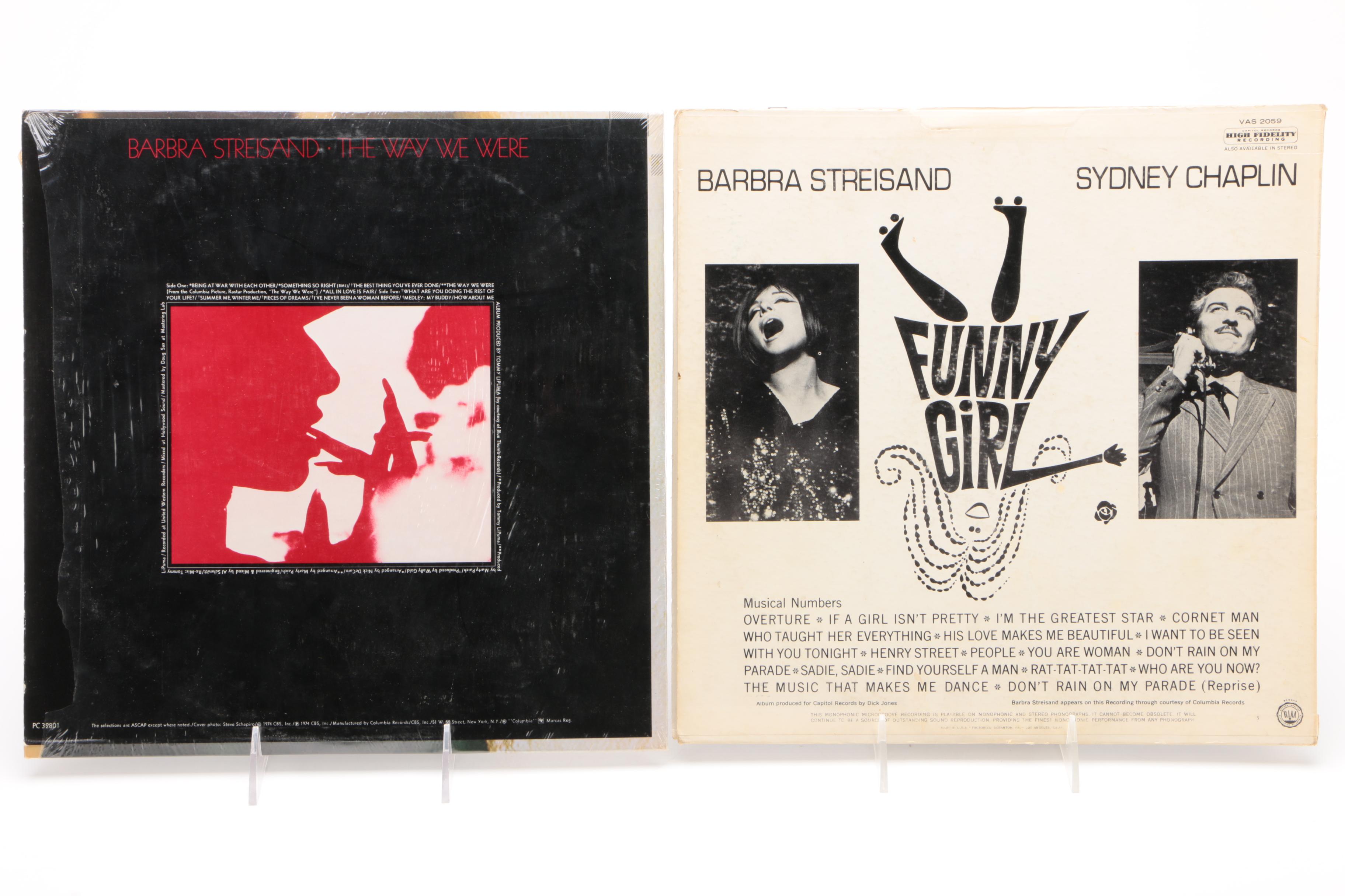 Barbra Streisand Record Albums Including "Funny Girl" and "The Way We Were"