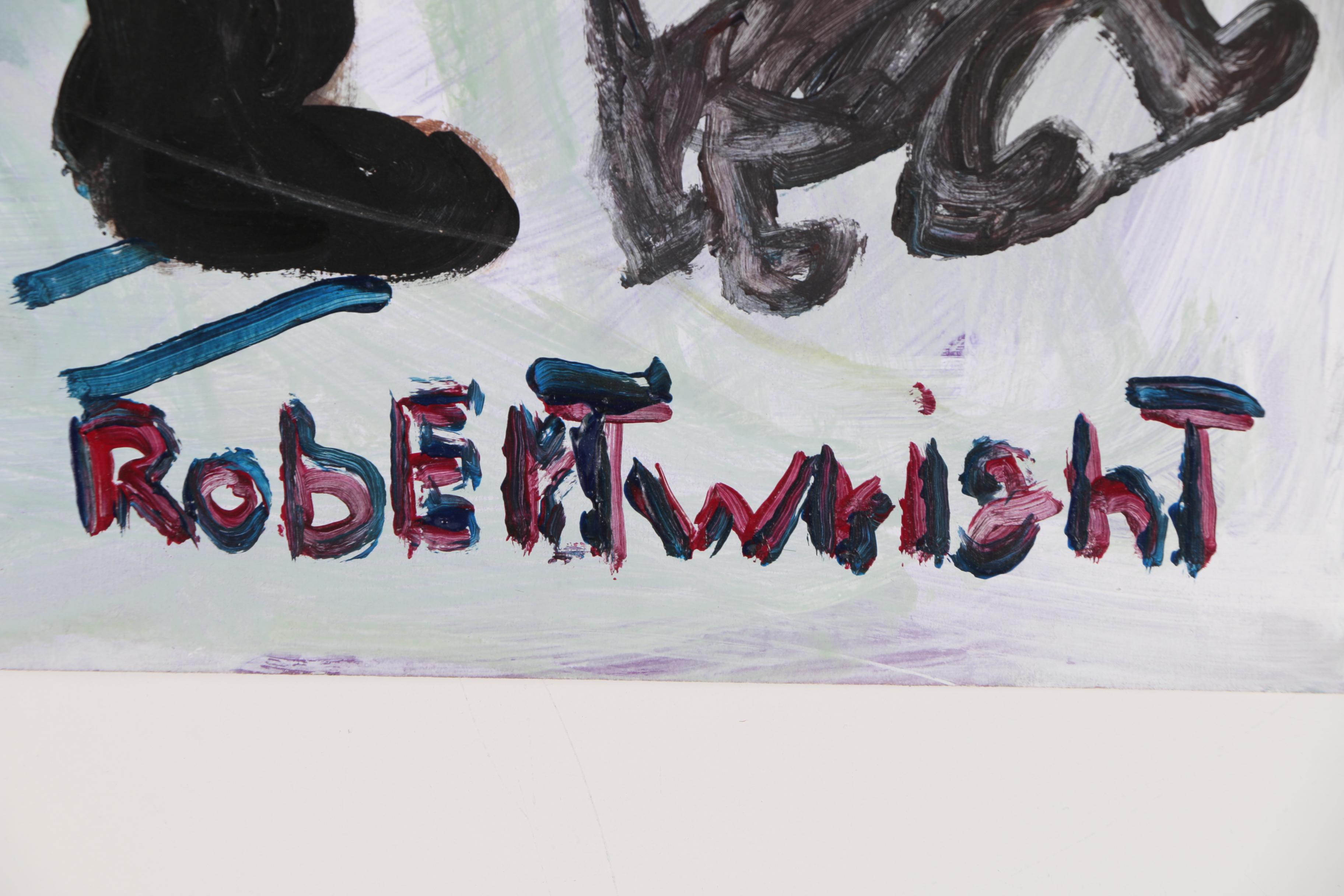 Robert Wright Acrylic Painting of Animal Figures