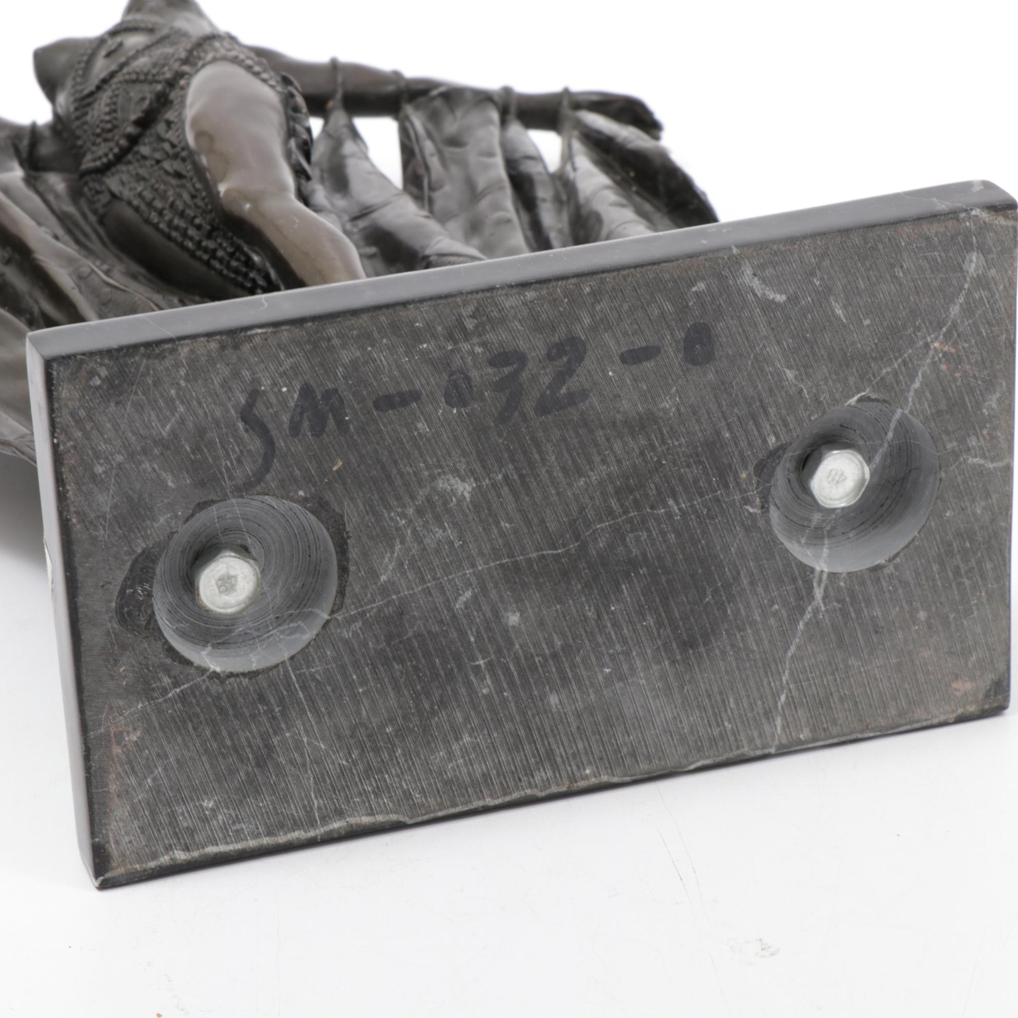 Agathon Léonard Art Nouveau Bronze Sculpture of a Showgirl