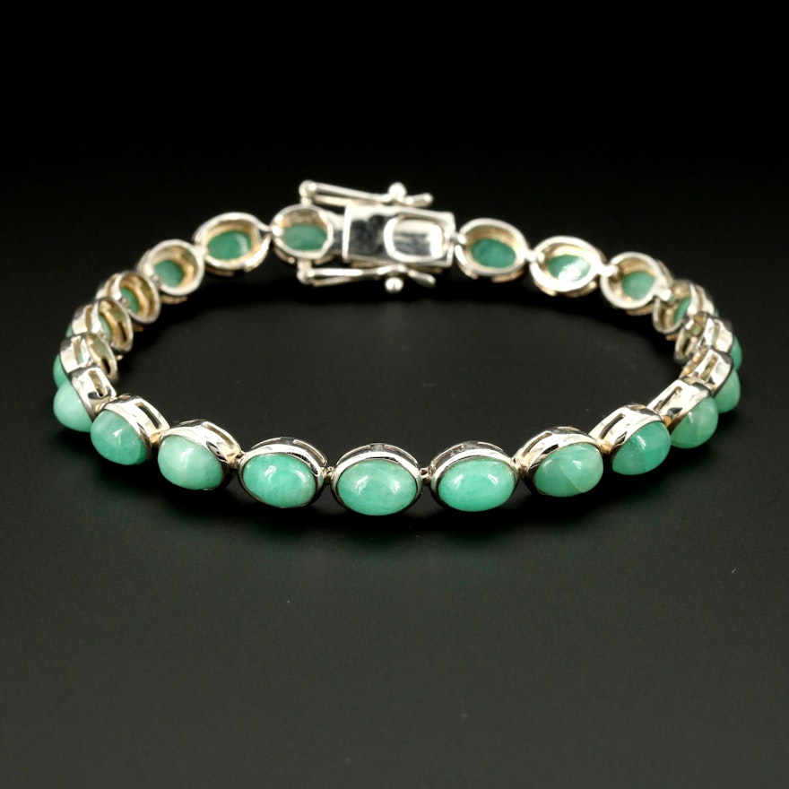 Sterling Silver Emerald Bracelet