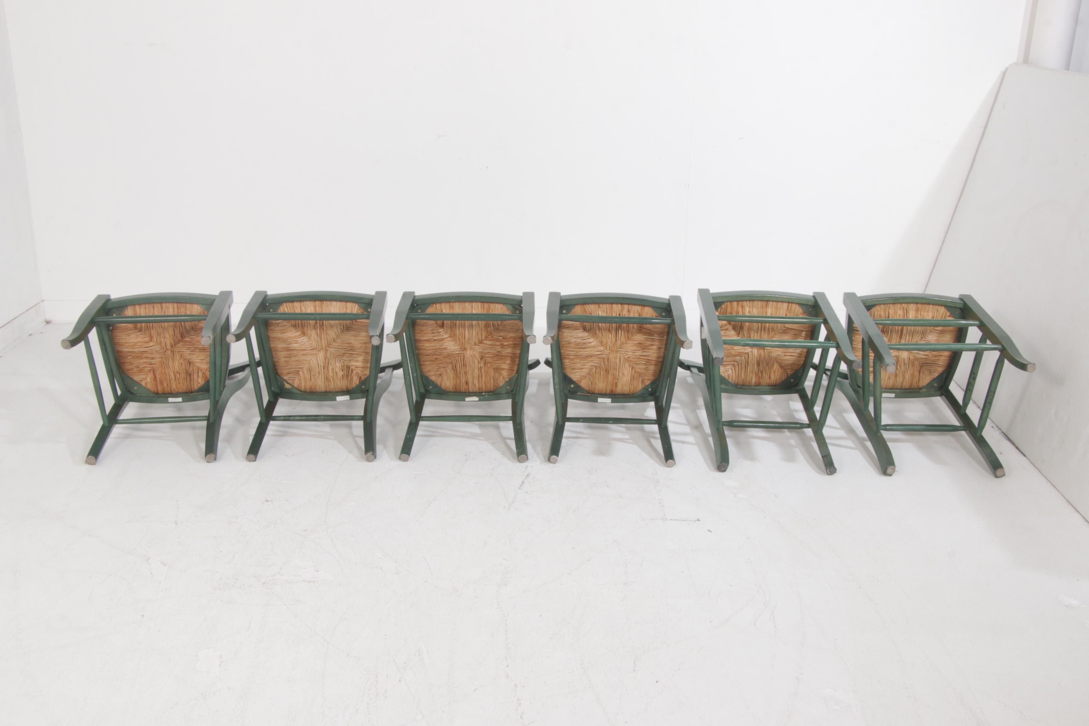 Pottery Barn "Napoleon" Rush Seat Dining Chairs and Bar Stools