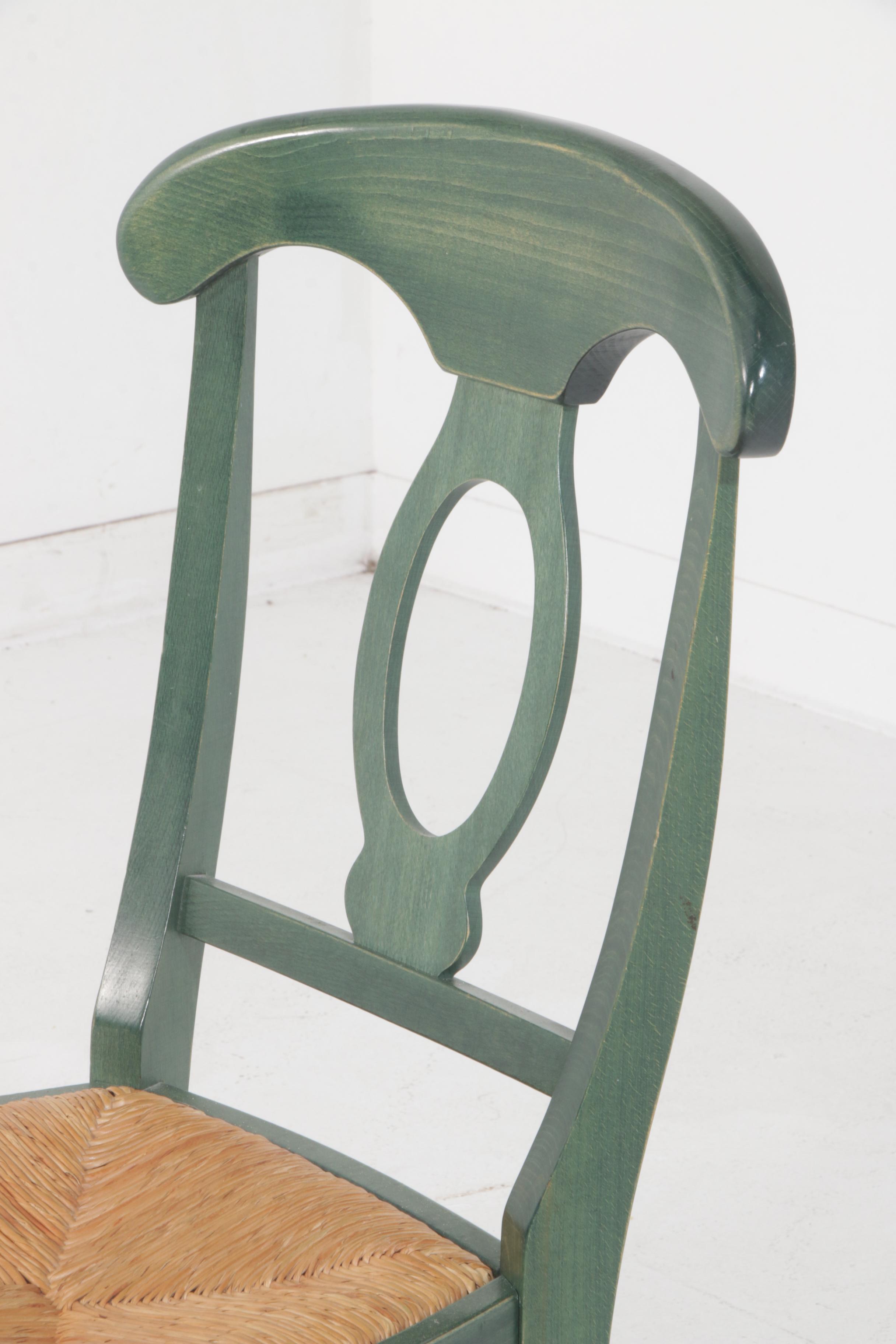 Pottery Barn "Napoleon" Rush Seat Dining Chairs and Bar Stools