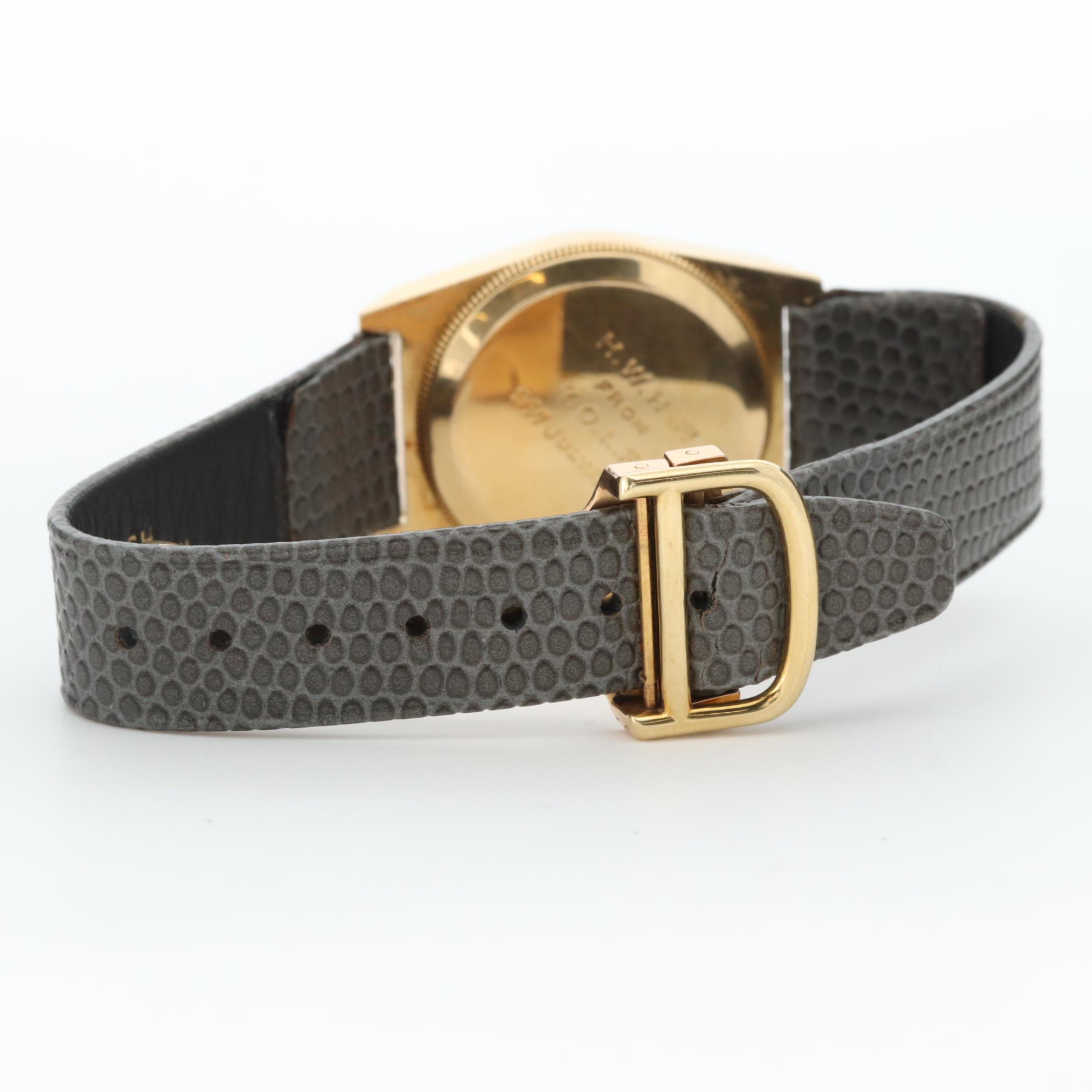 Vintage Harwood 18K Yellow Gold Tonneau Automatic Watch, 1929