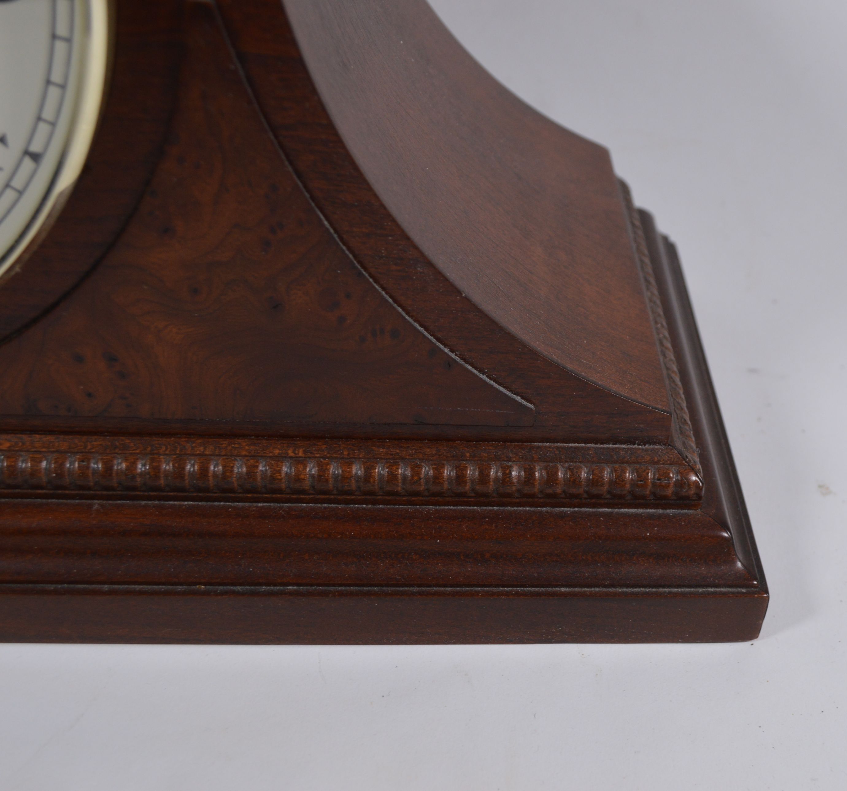 Howard Miller Burl Accent Dual Chime Mantel Clock