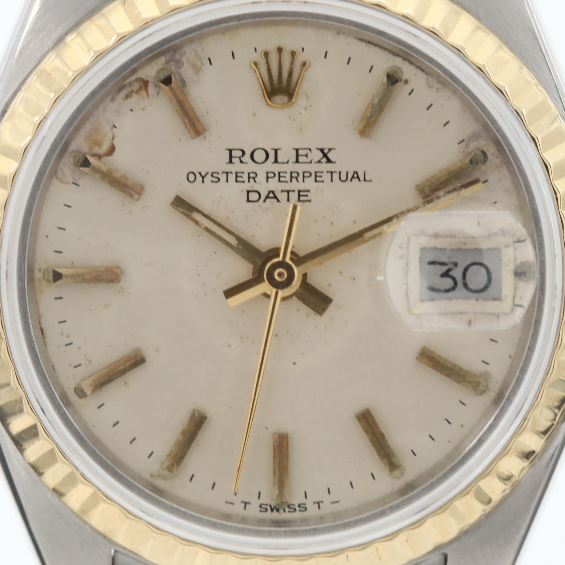 Vintage Rolex Two-Tone Oyster Perpetual Watch