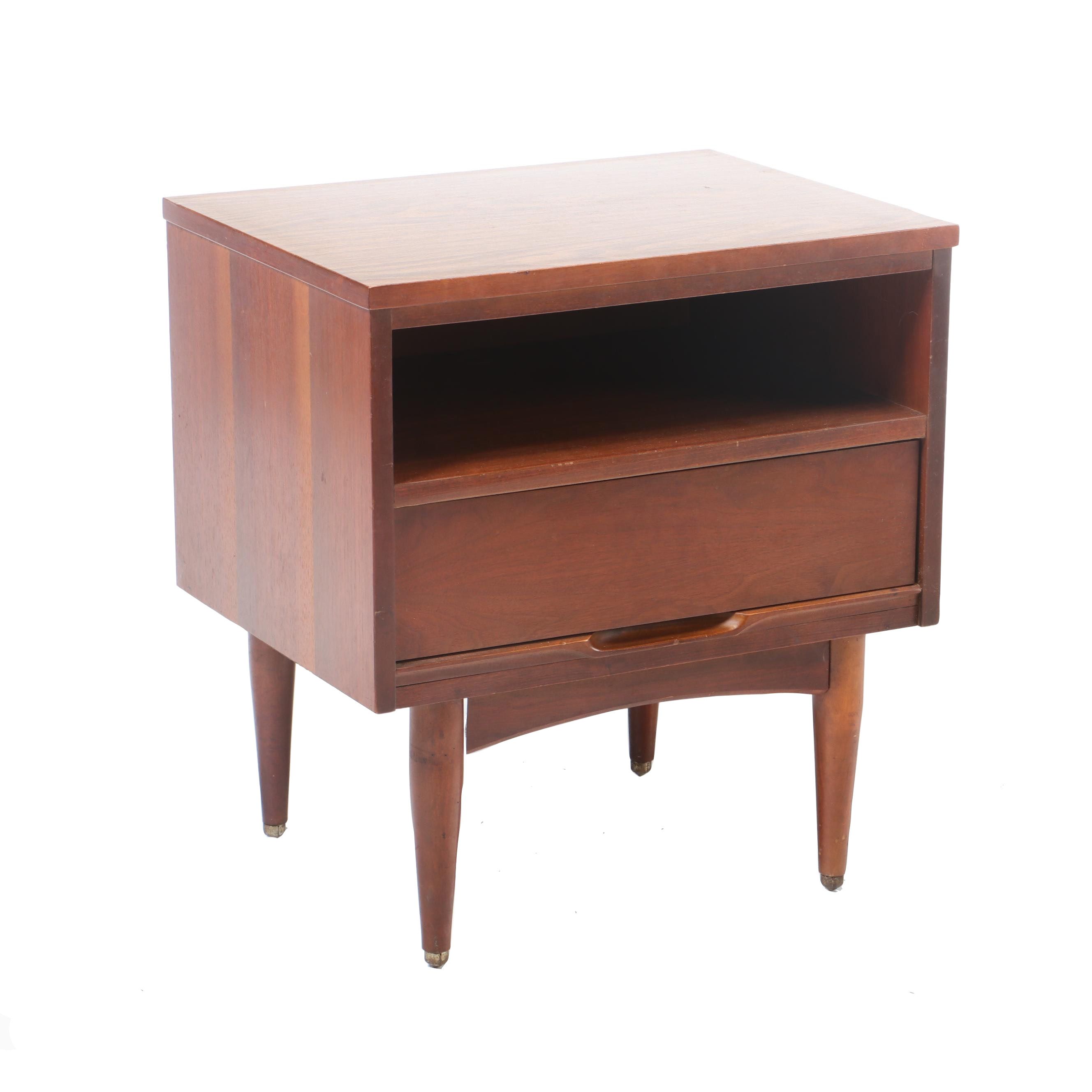 Mid Century Modern Walnut Nightstand