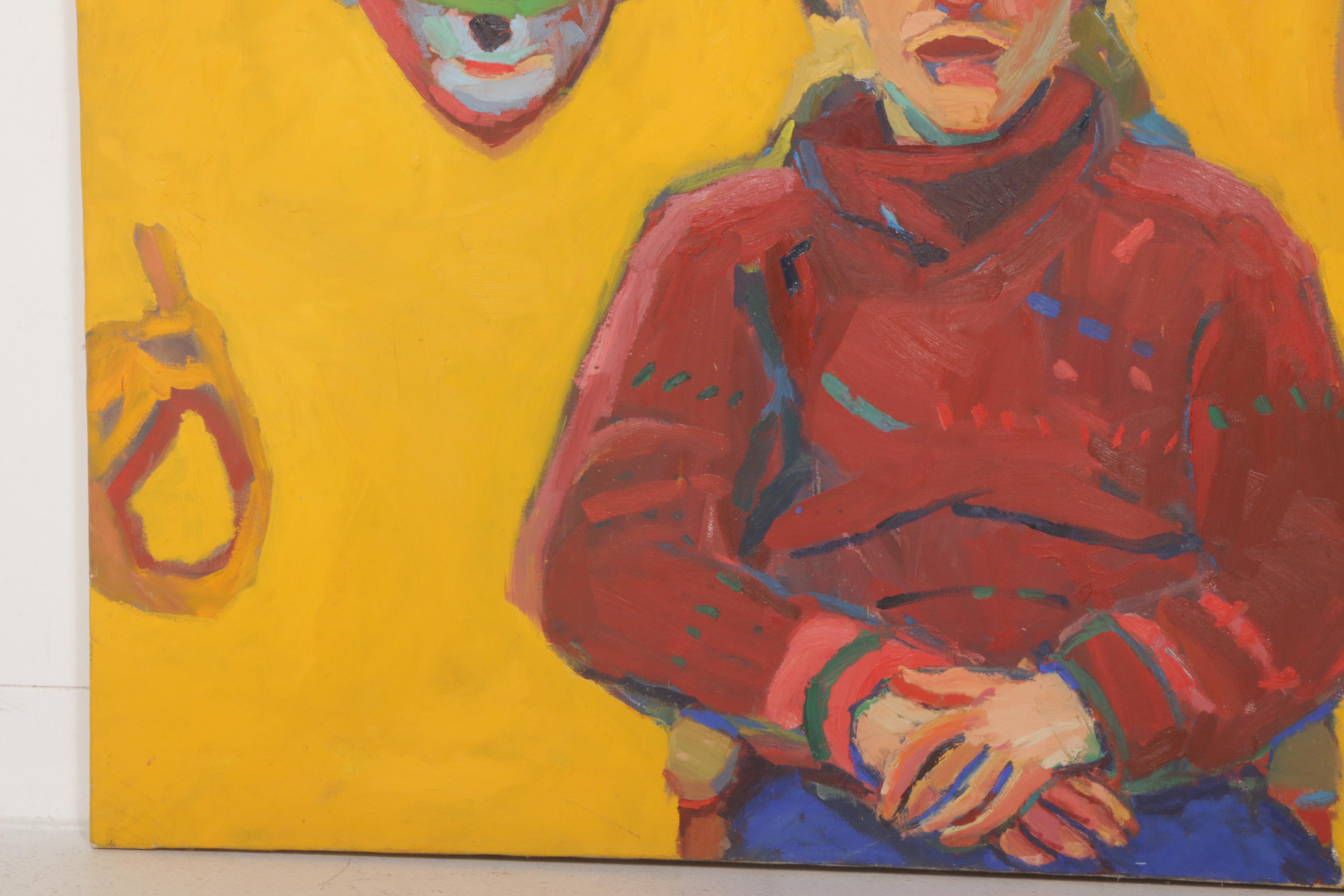 Neo-Expressionist Figural Oil Painting