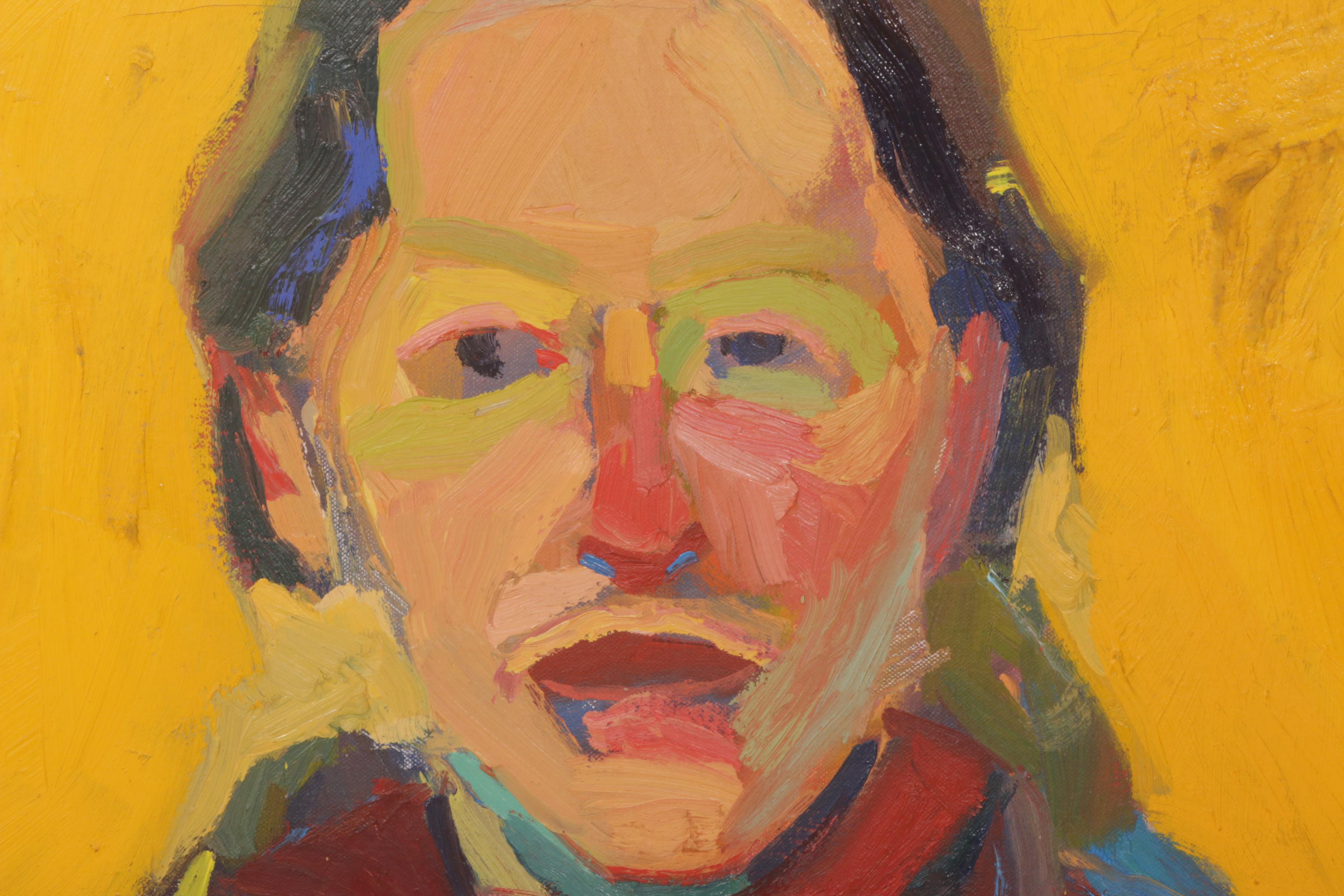 Neo-Expressionist Figural Oil Painting