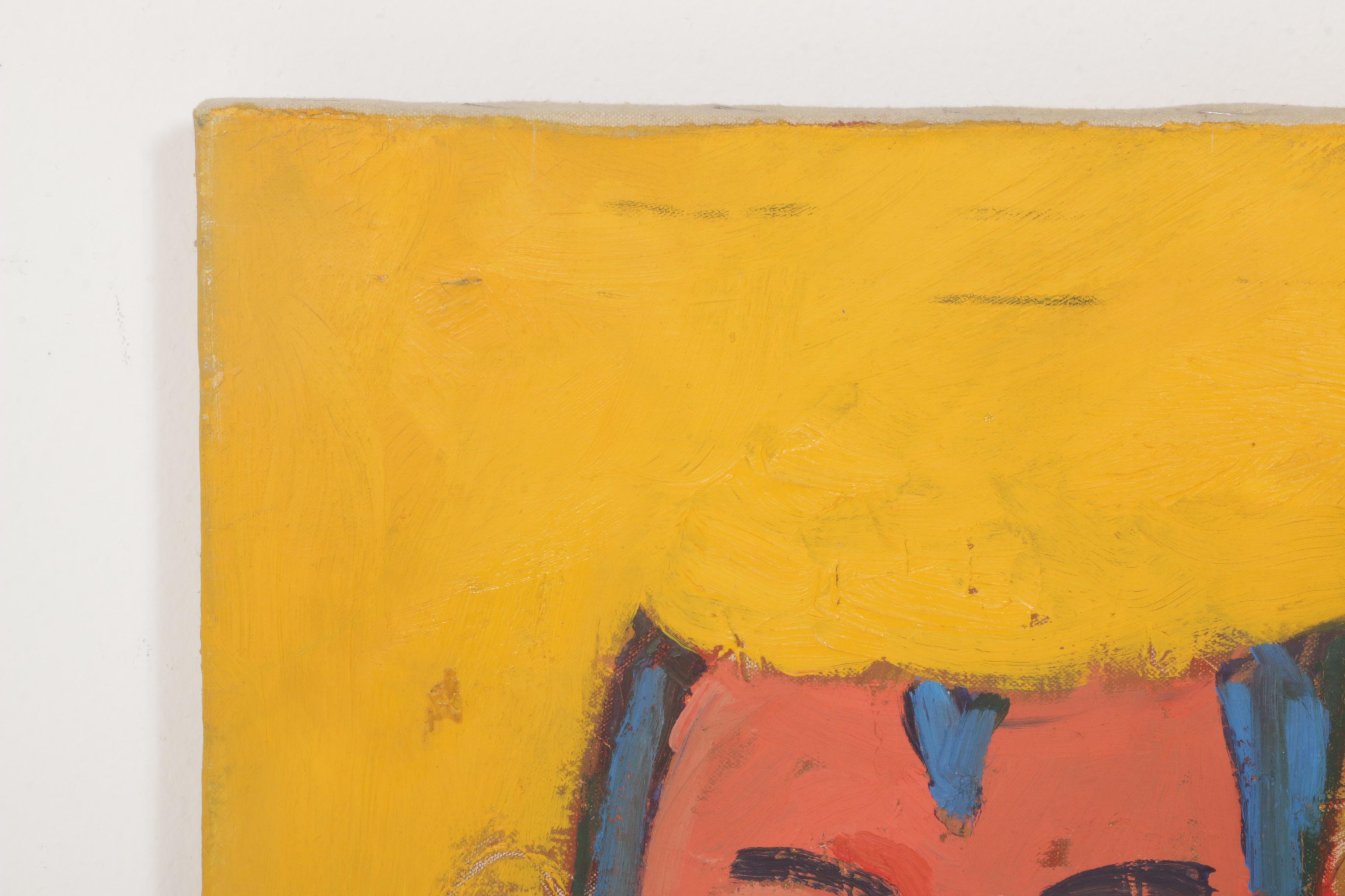 Neo-Expressionist Figural Oil Painting